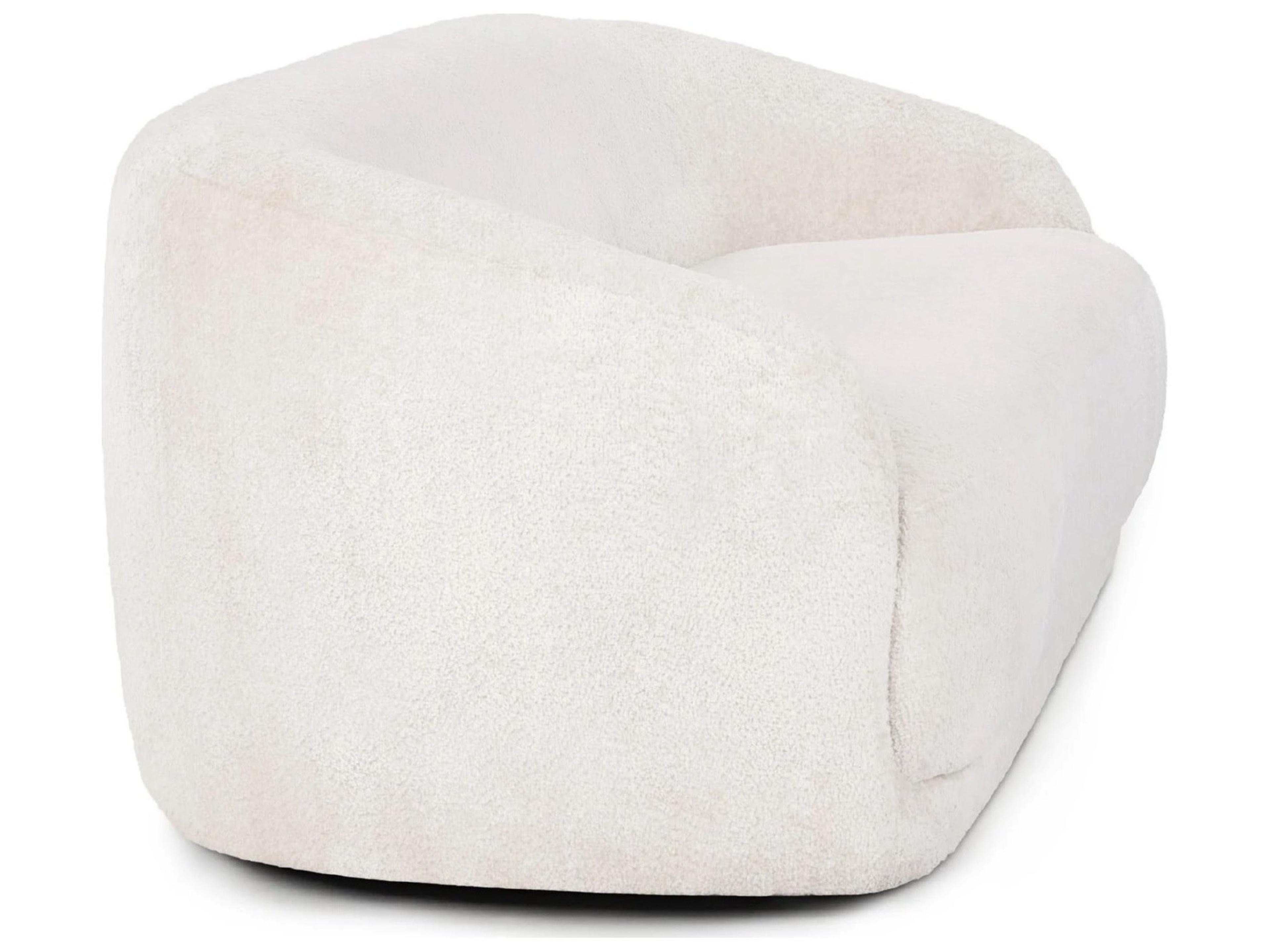 Classic Home Argon Ivory Blush White Upholstered Sofa