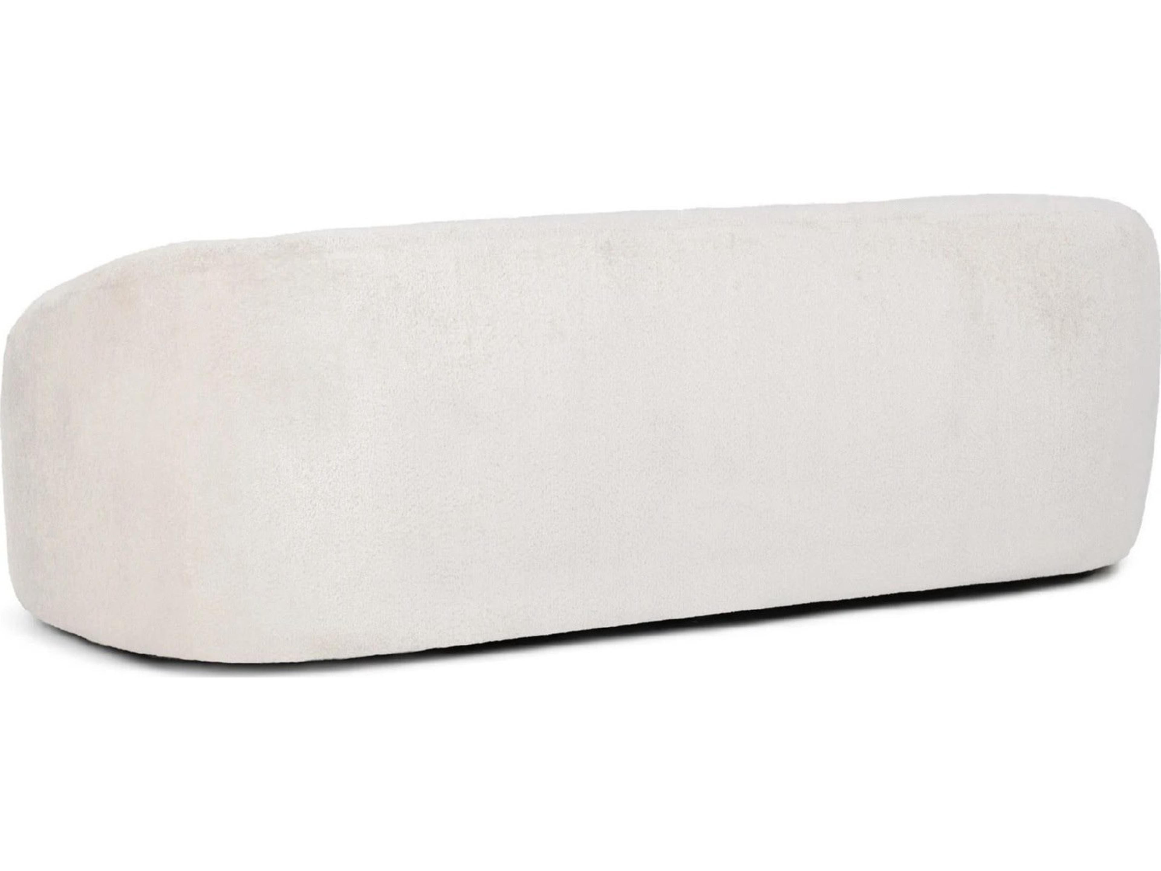 Classic Home Argon Ivory Blush White Upholstered Sofa