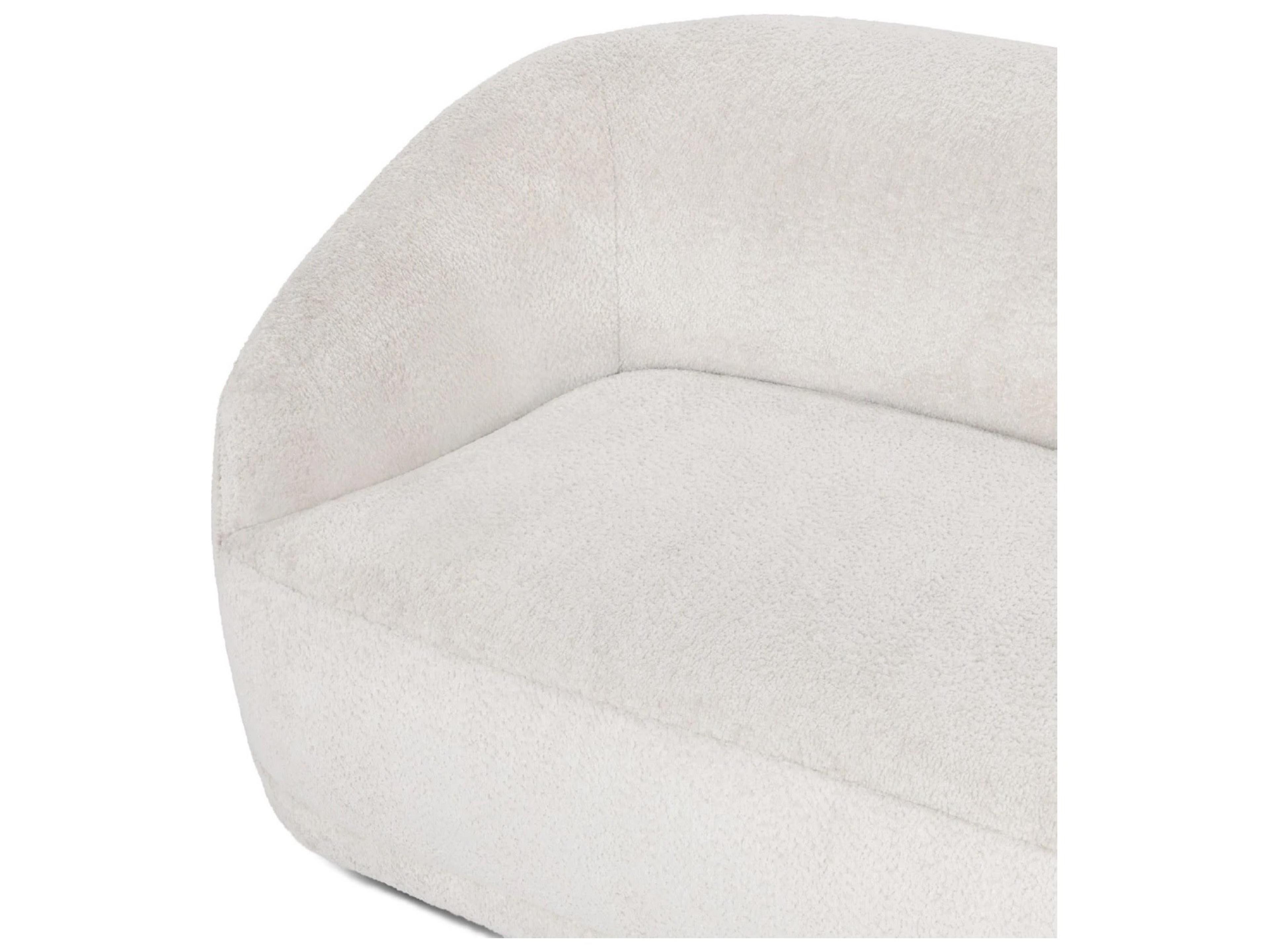 Classic Home Argon Ivory Blush White Upholstered Sofa