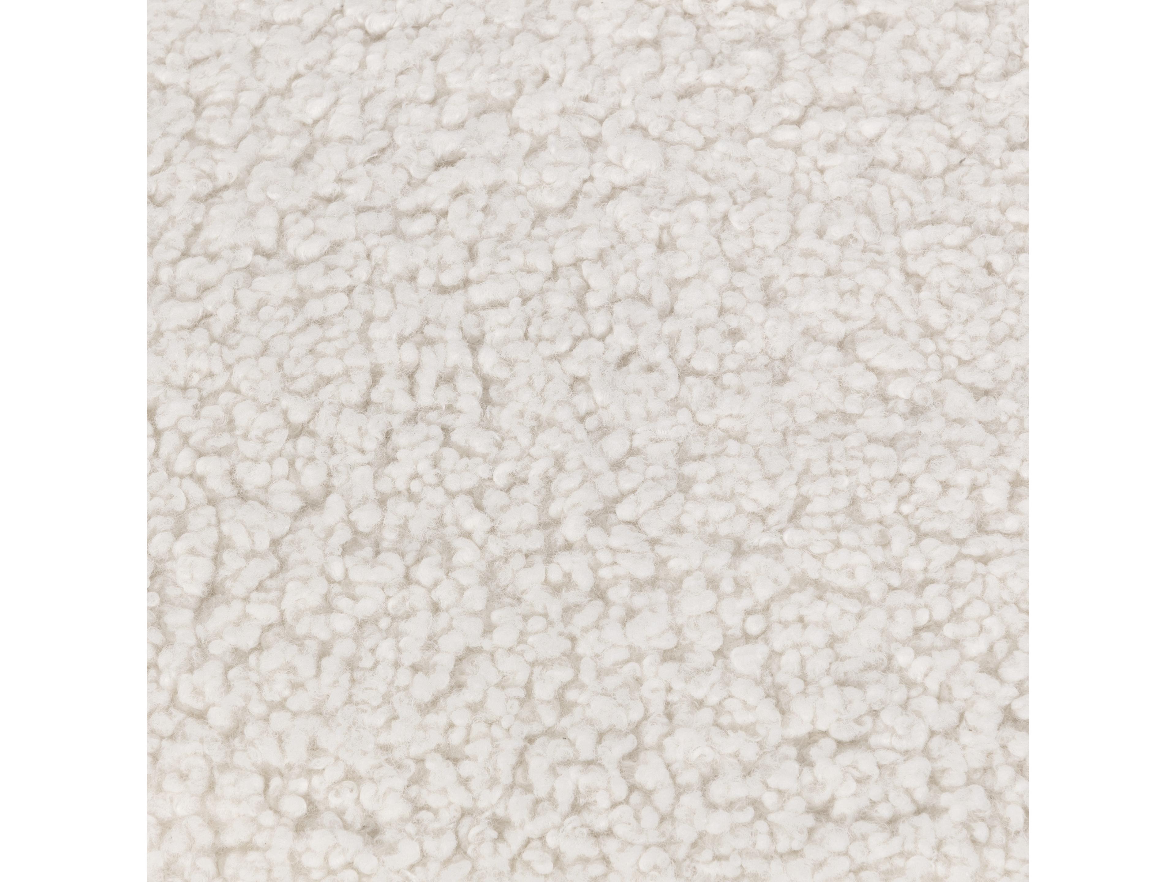 Classic Home Ada Ivory Fleece White Upholstered Accent Bench