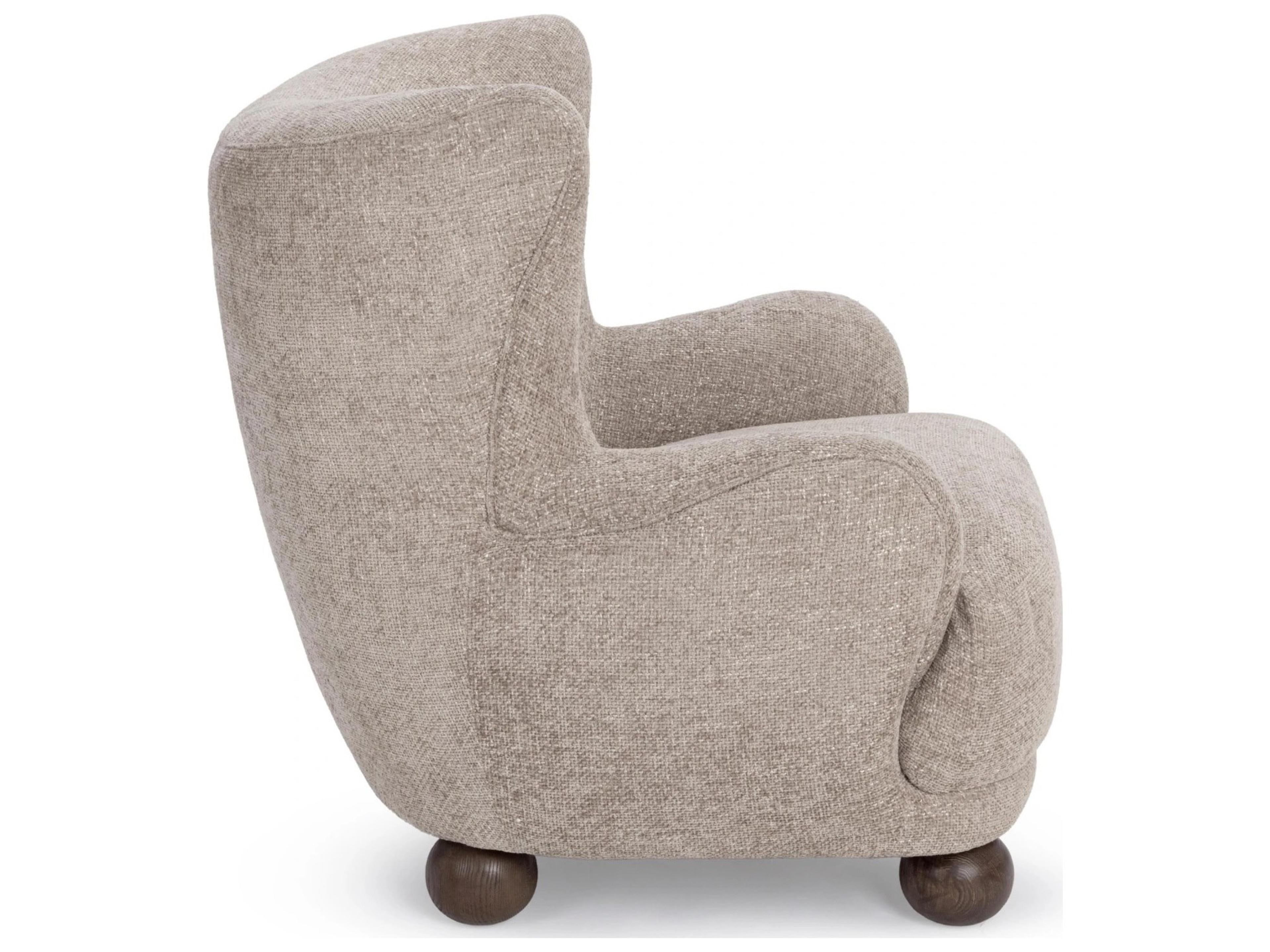 Classic Home Penelope Mushroom Taupe Accent Chair
