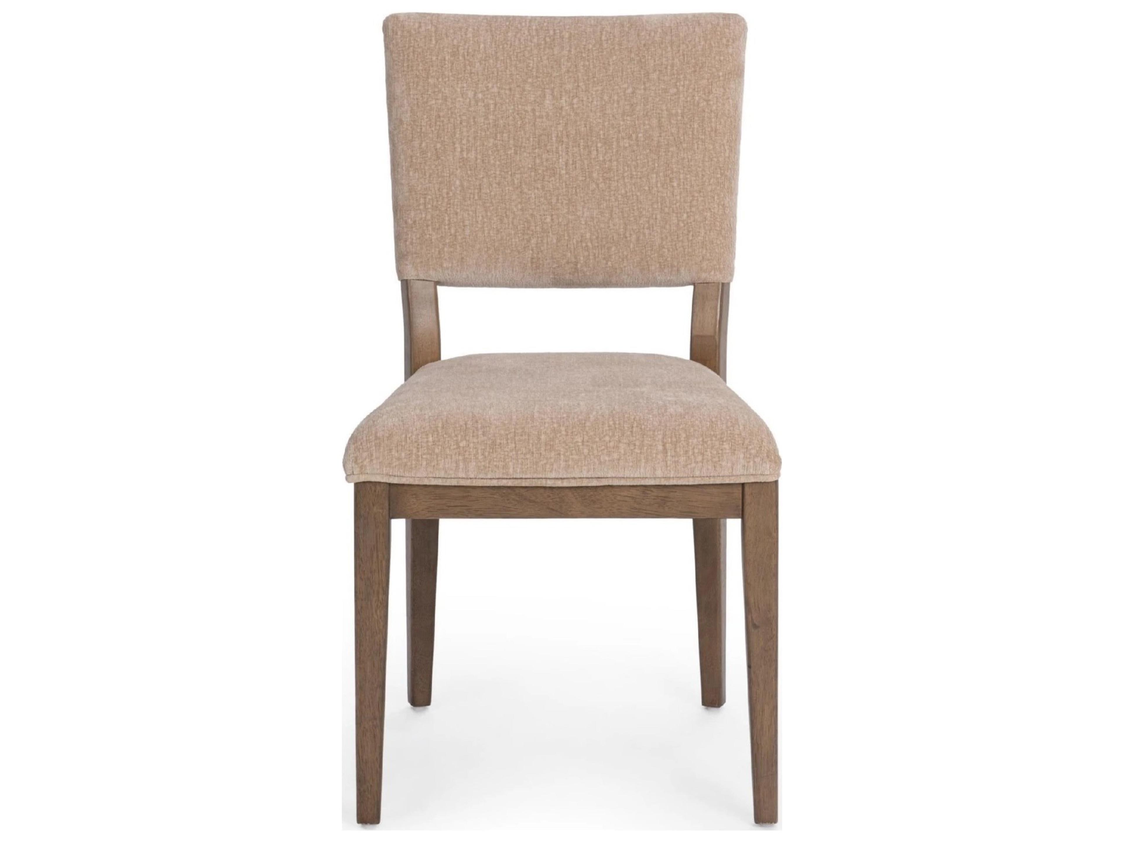 Classic Home Naima Parrawood Beige Upholstered Armless Dining Chair Set of 2