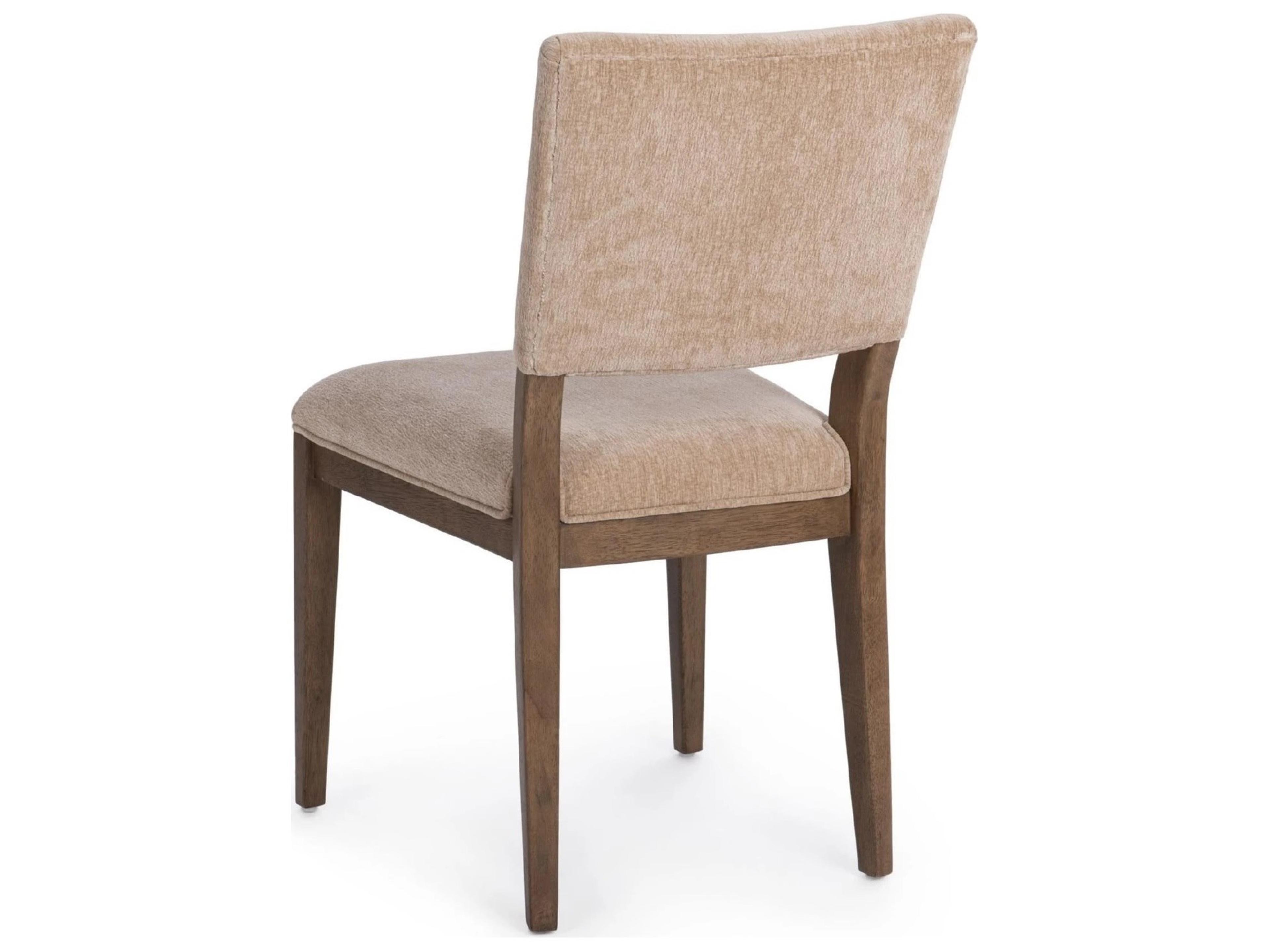 Classic Home Naima Parrawood Beige Upholstered Armless Dining Chair Set of 2