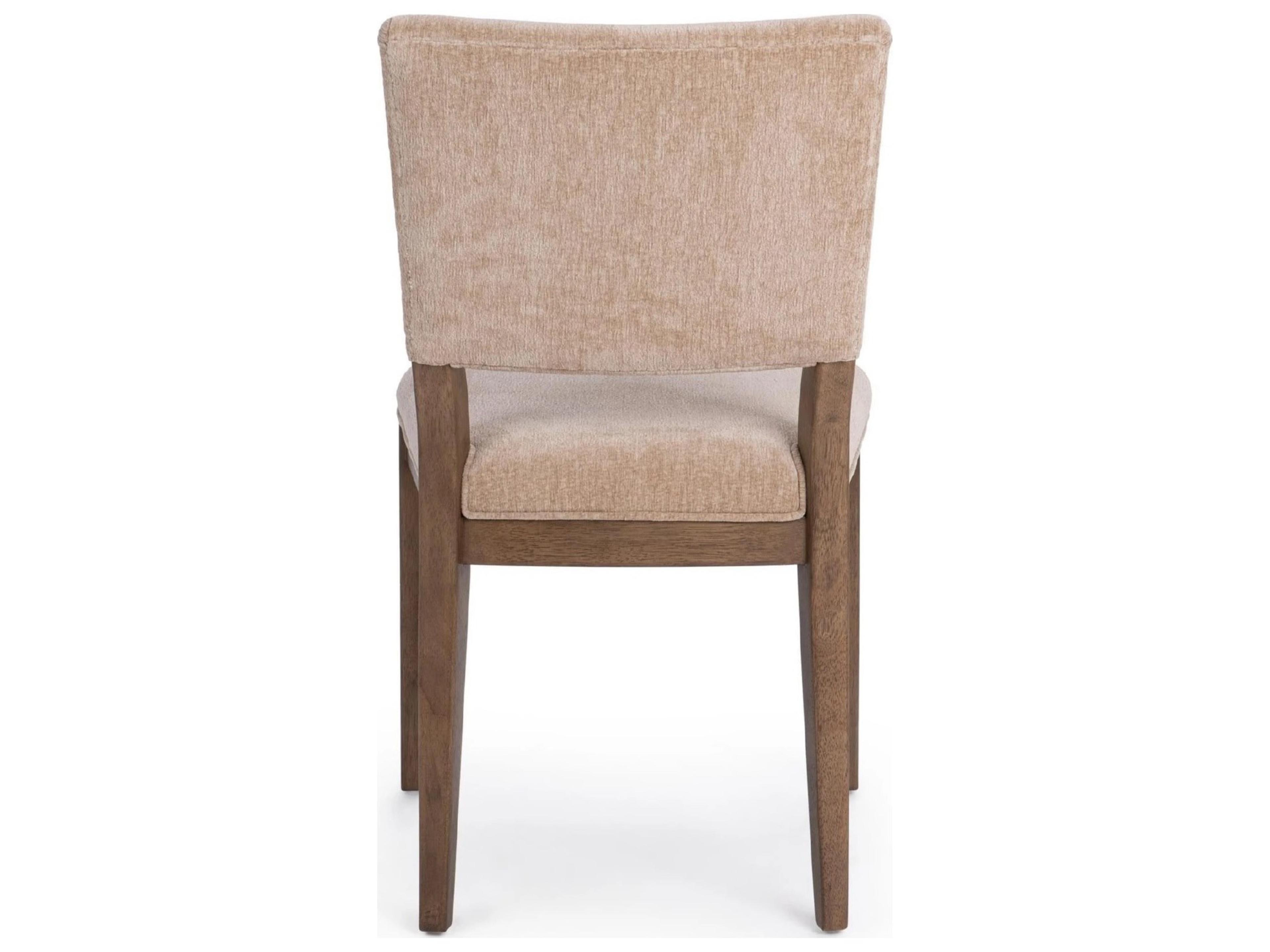 Classic Home Naima Parrawood Beige Upholstered Armless Dining Chair Set of 2