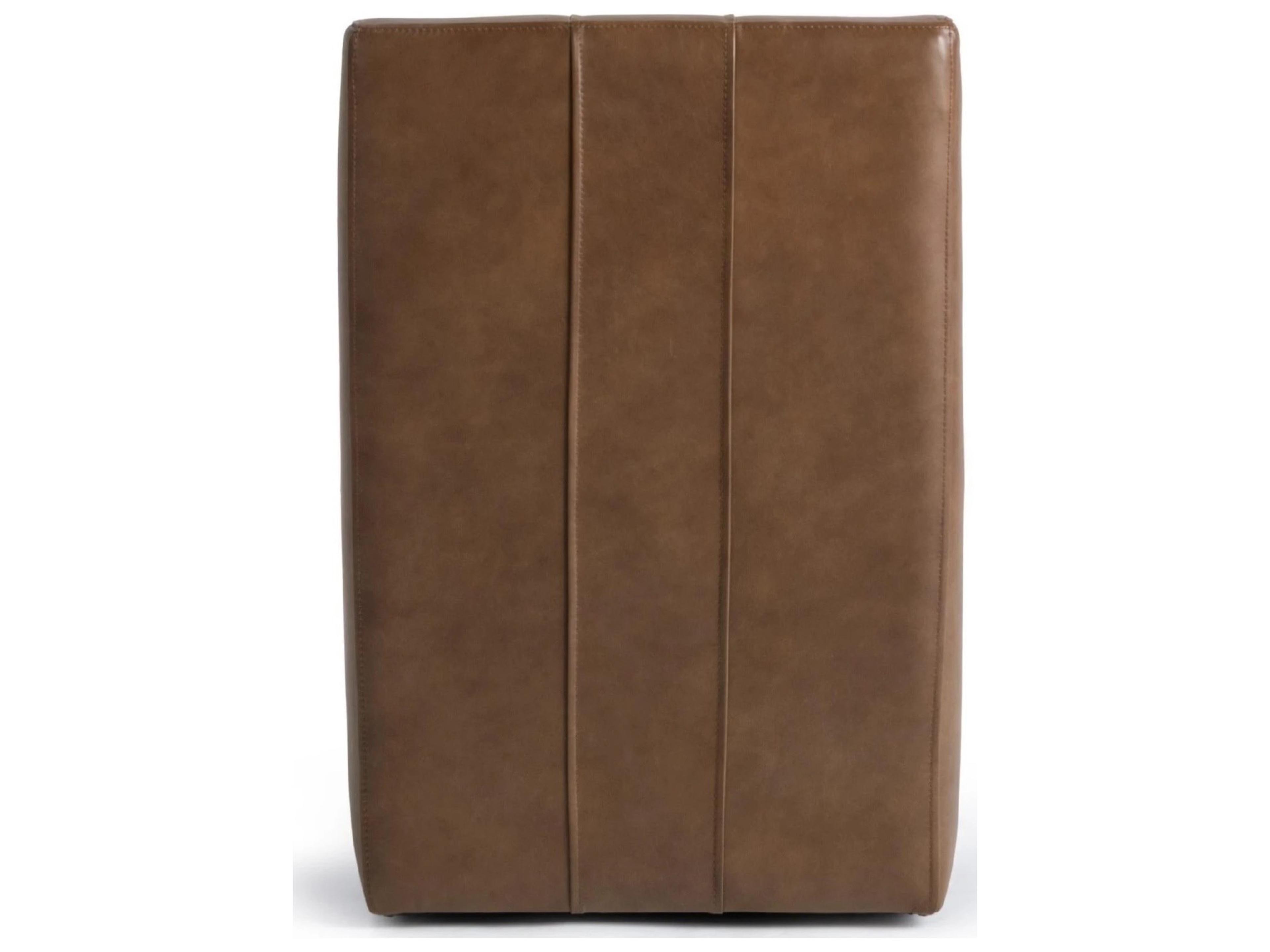 Classic Home Brighton Brown Leather Armless Dining Chair