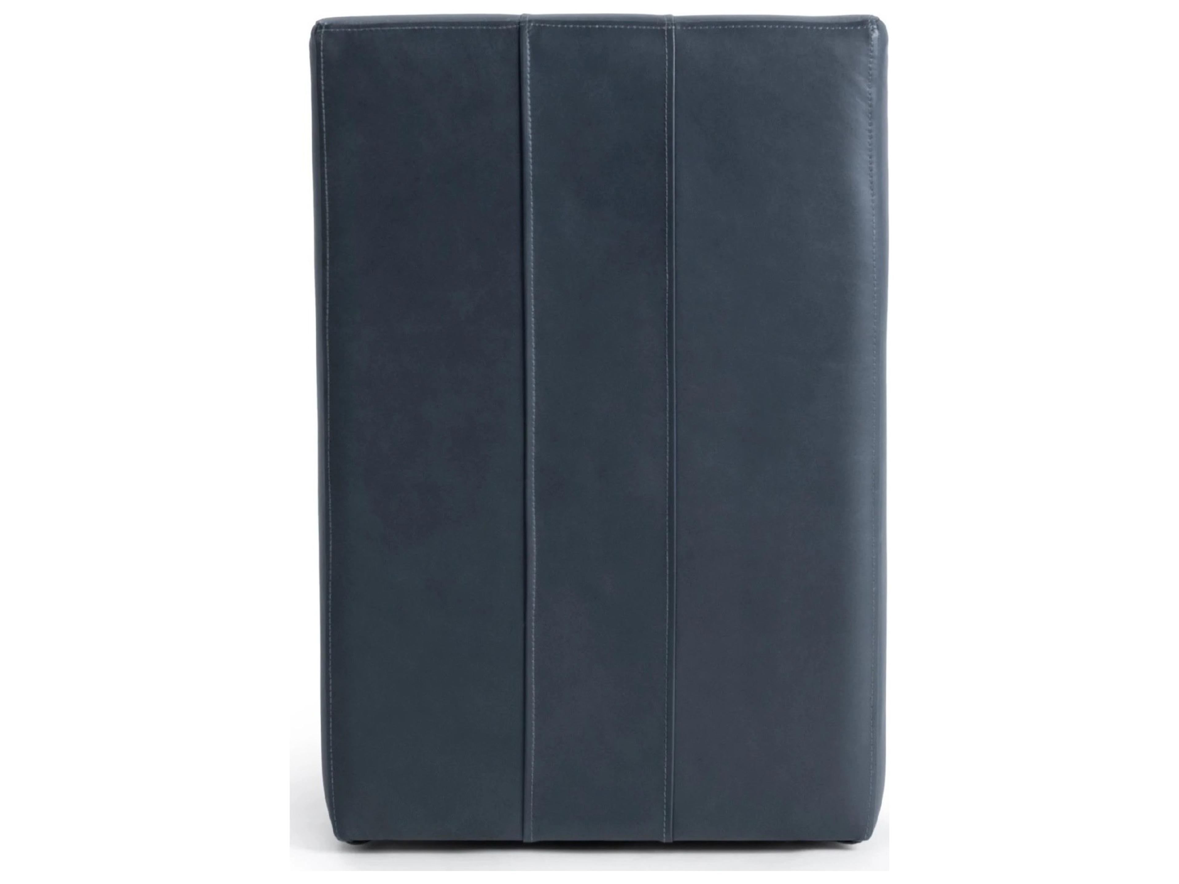 Classic Home Brighton Blue Leather Armless Dining Chair