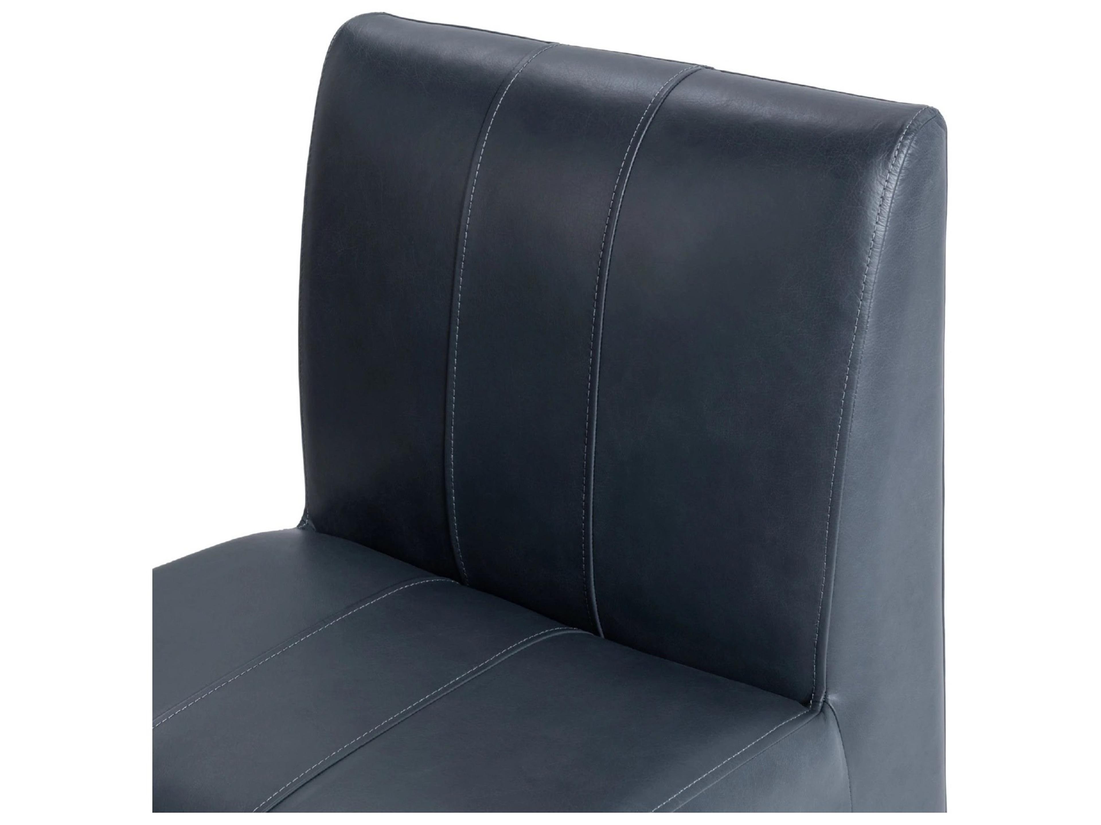 Classic Home Brighton Blue Leather Armless Dining Chair