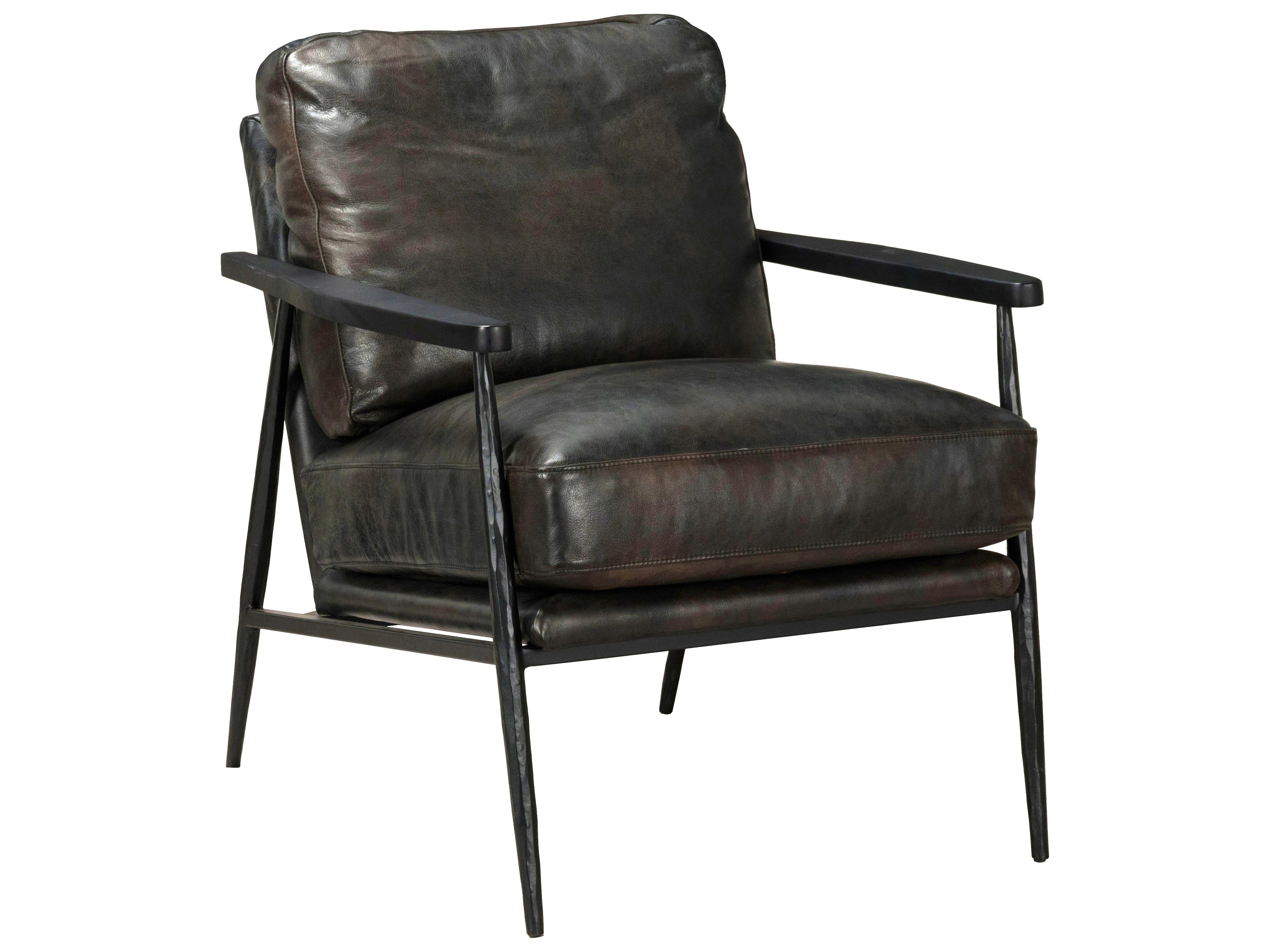 Christopher Black Leather Accent Chair