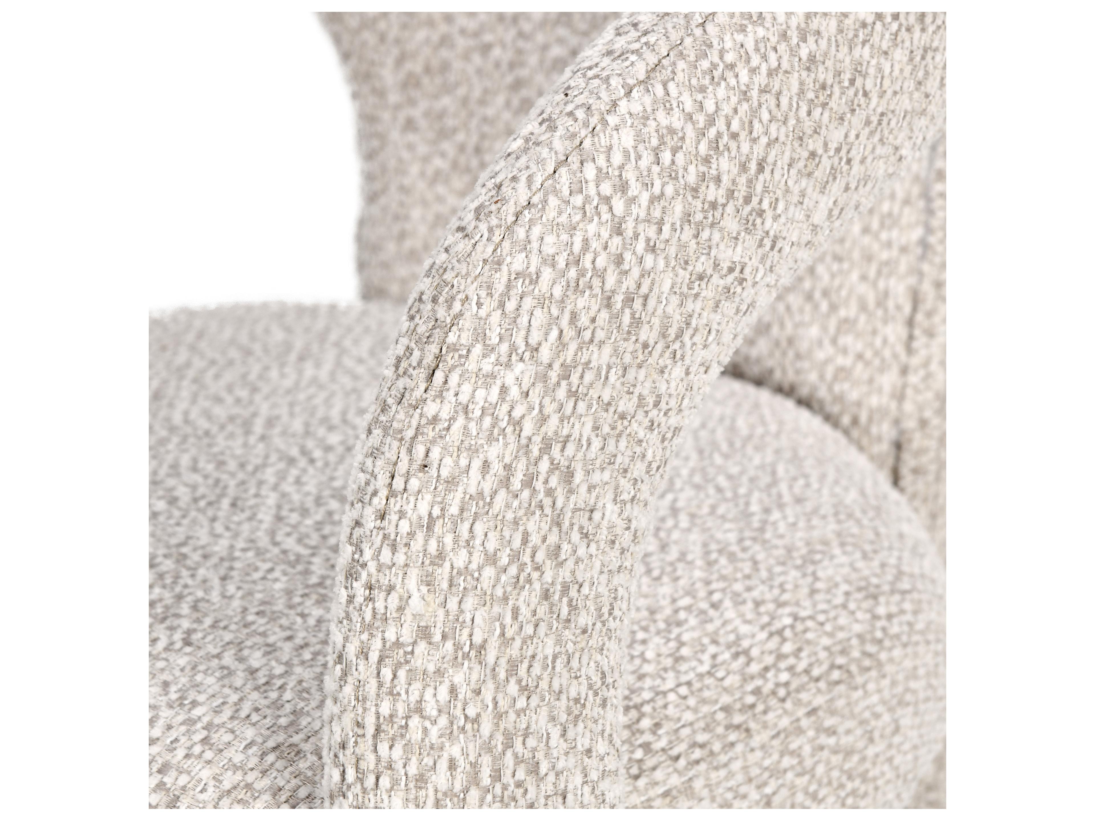 Classic Home Archie Solid Wood White Upholstered Arm Dining Chair