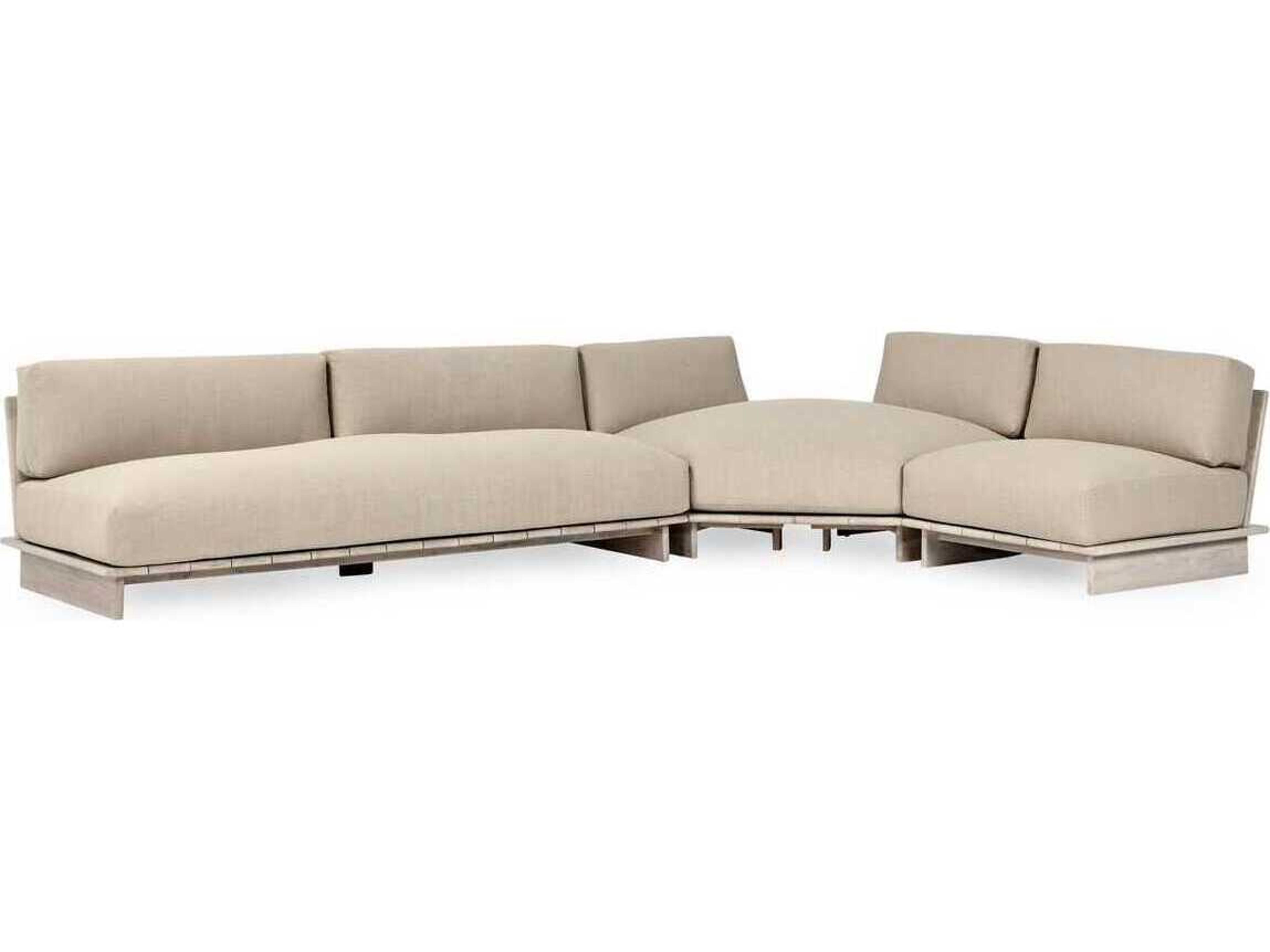 Livia Beige Upholstered Sectional Sofa