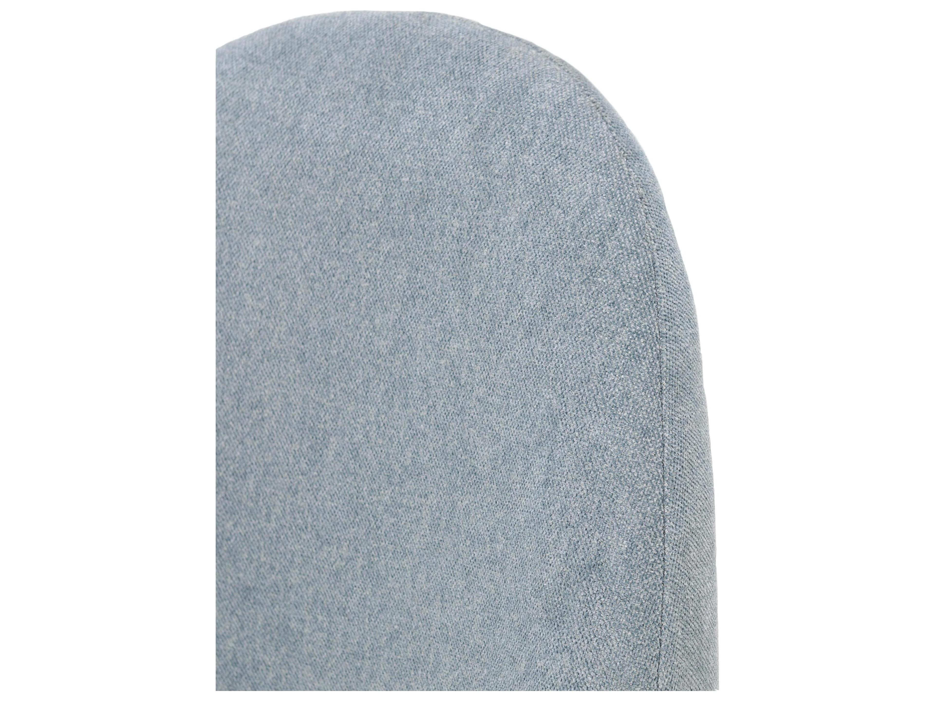 Classic Home Joanie Rubberwood Blue Upholstered Armless Dining Chair