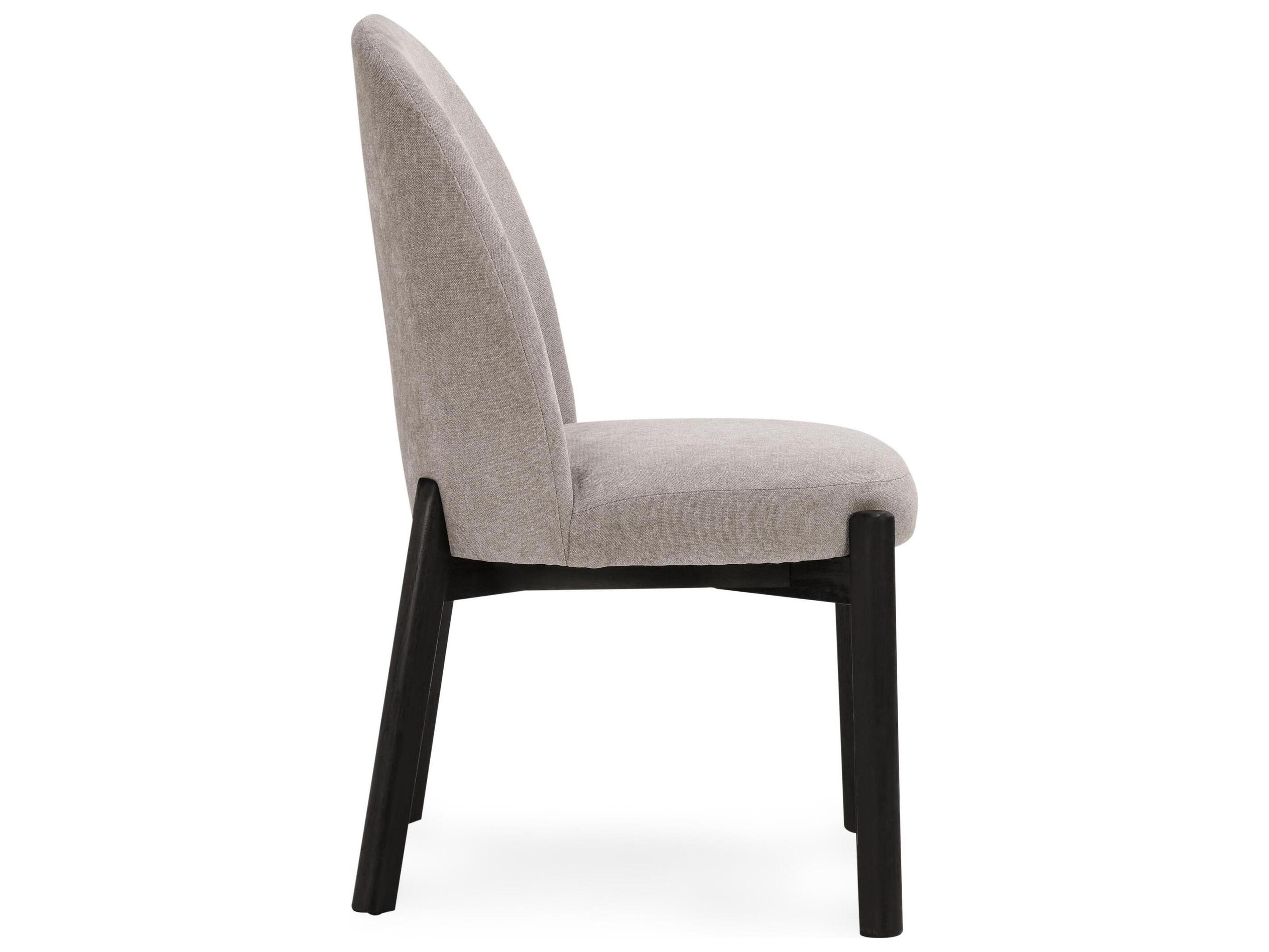 Classic Home Joanie Rubberwood Black Upholstered Armless Dining Chair