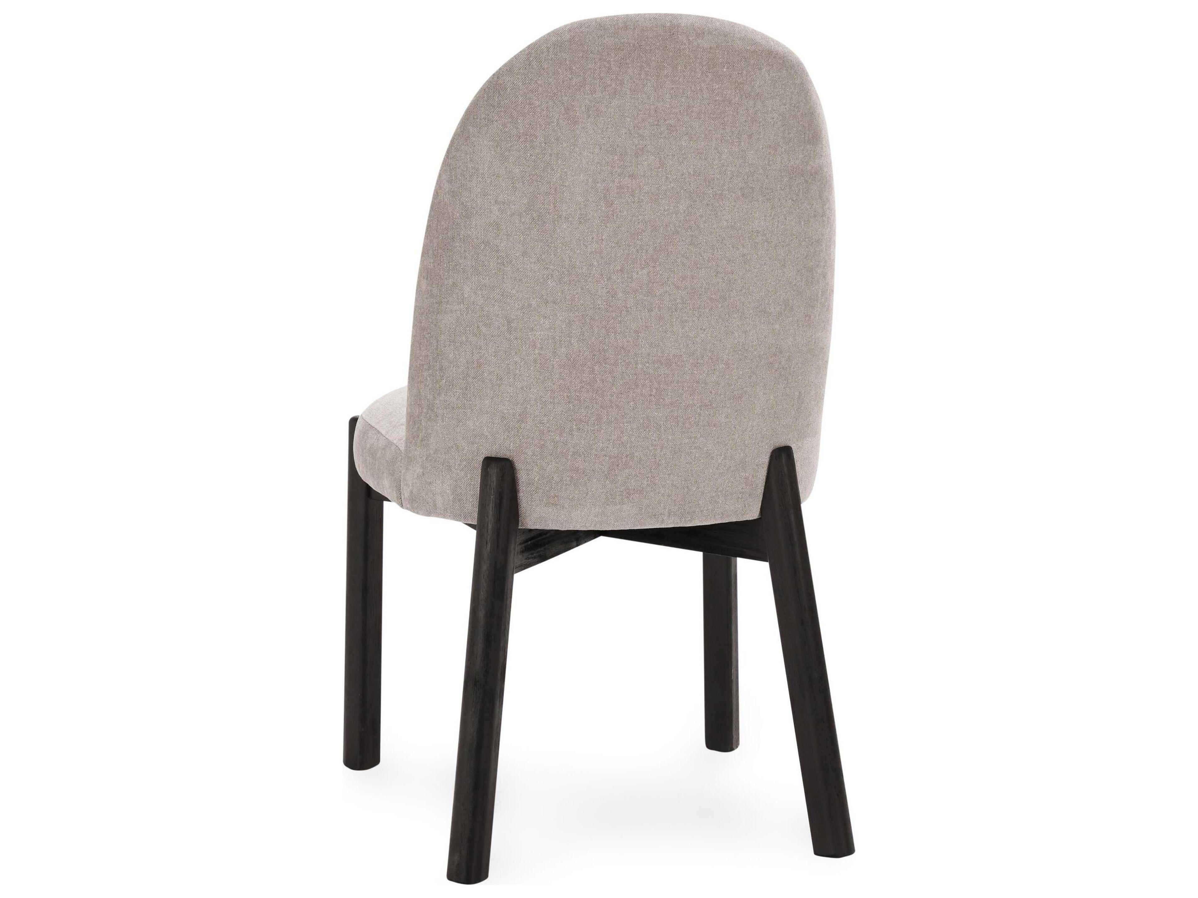 Classic Home Joanie Rubberwood Black Upholstered Armless Dining Chair