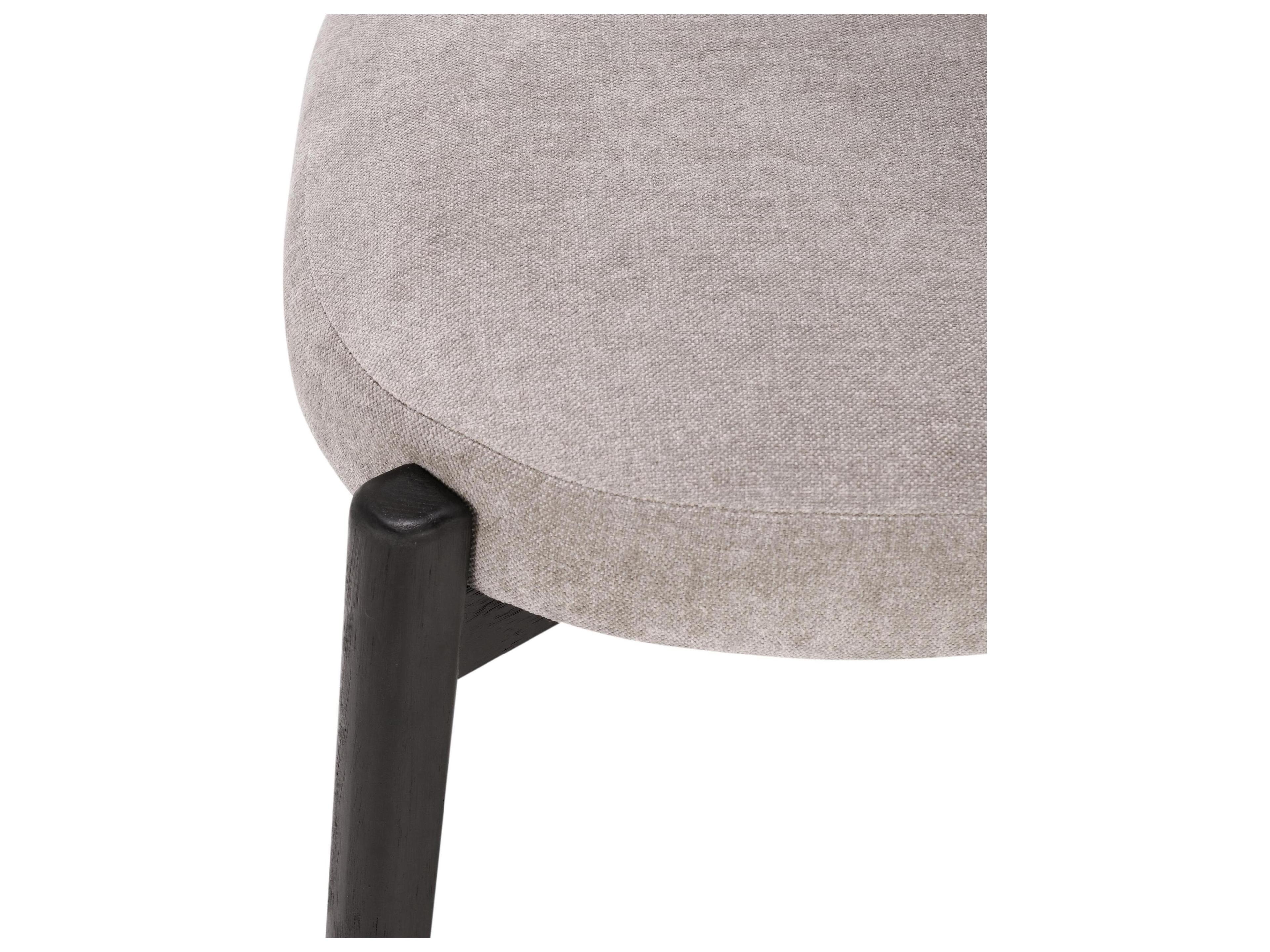 Classic Home Joanie Rubberwood Black Upholstered Armless Dining Chair