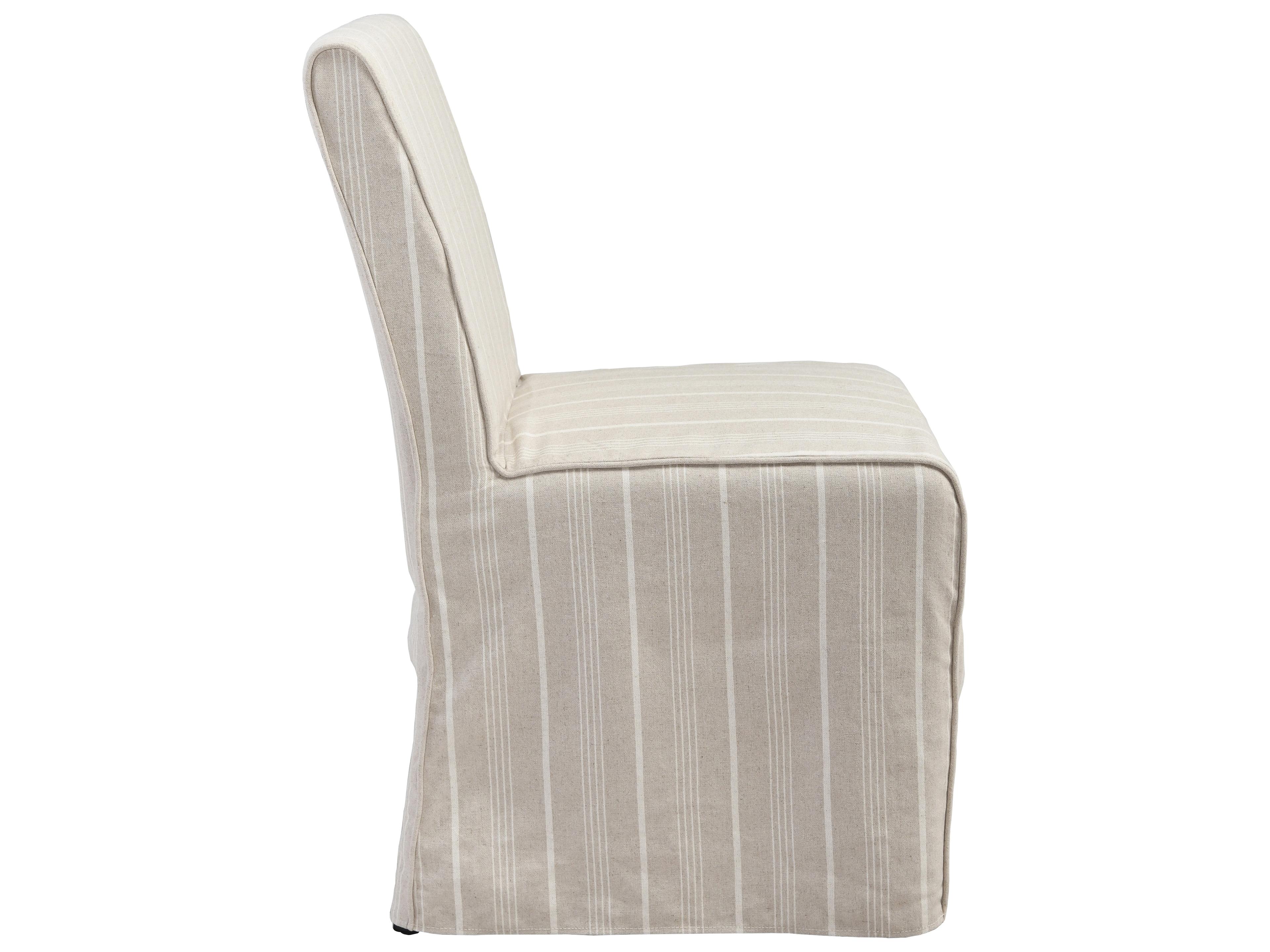 Classic Home Amaya Birch Wood Beige Upholstered Armless Dining Chair Set of 2