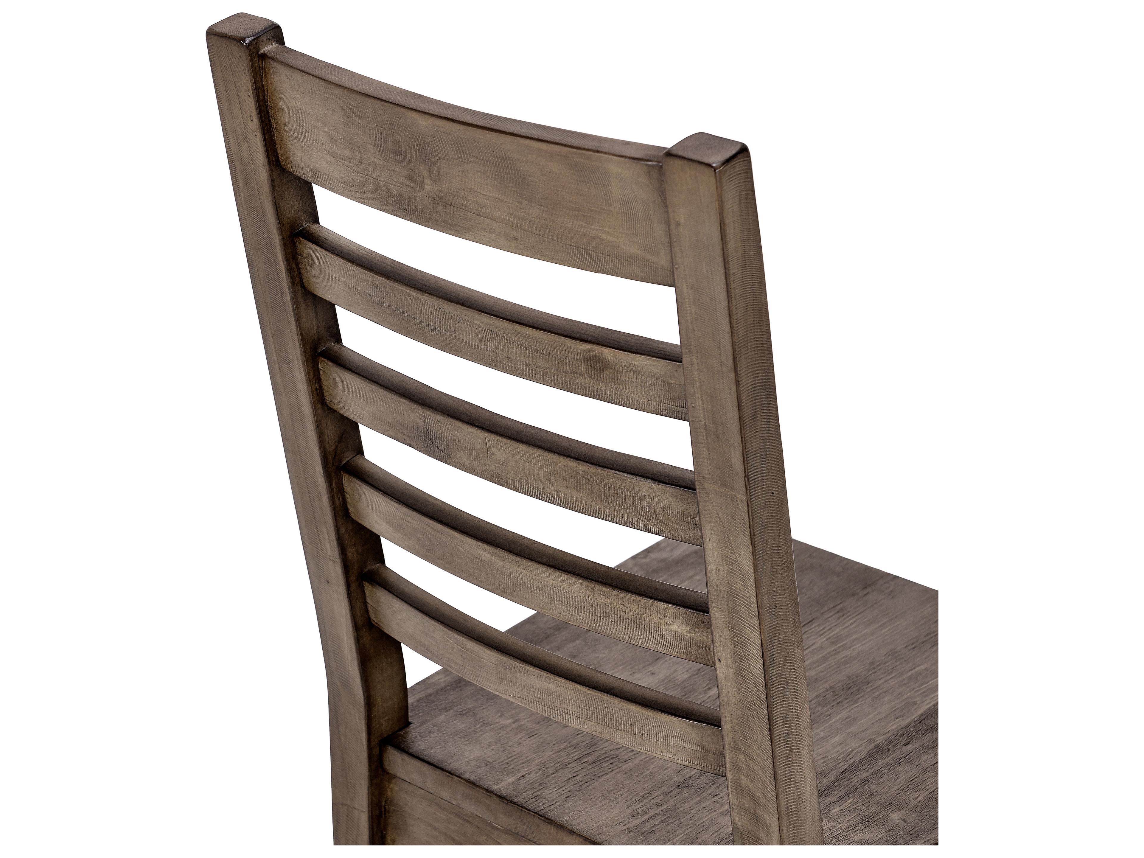 Classic Home Caleb Pine Wood Brown Armless Dining Chair Set of 2