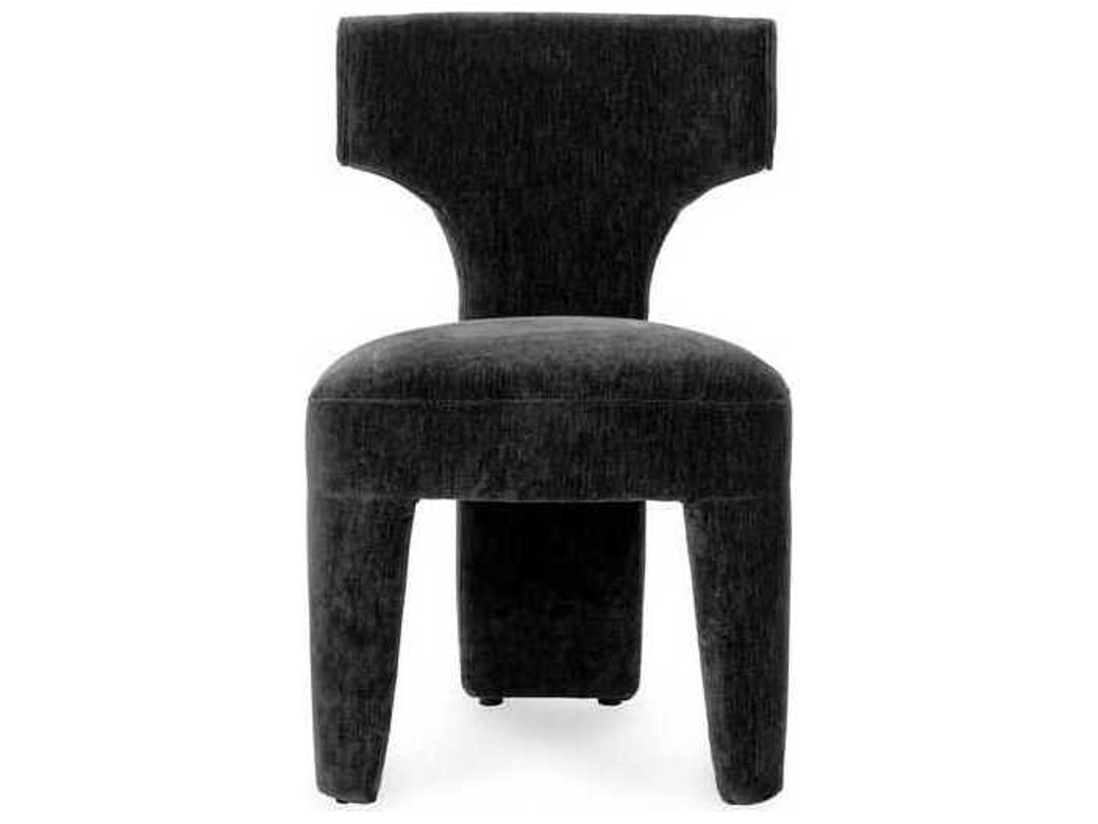 Classic Home Khai Black Upholstered Armless Dining Chair