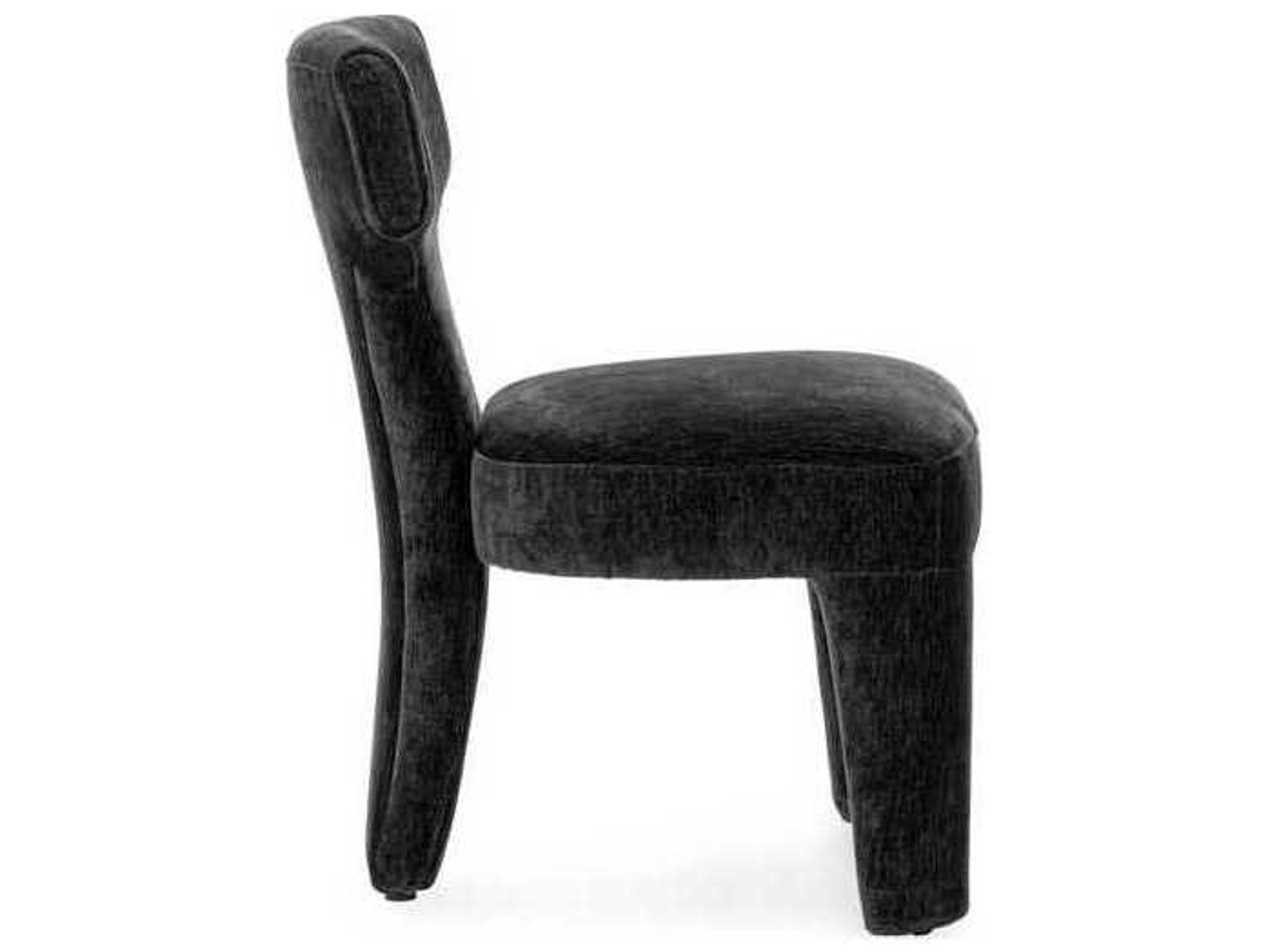 Classic Home Khai Black Upholstered Armless Dining Chair