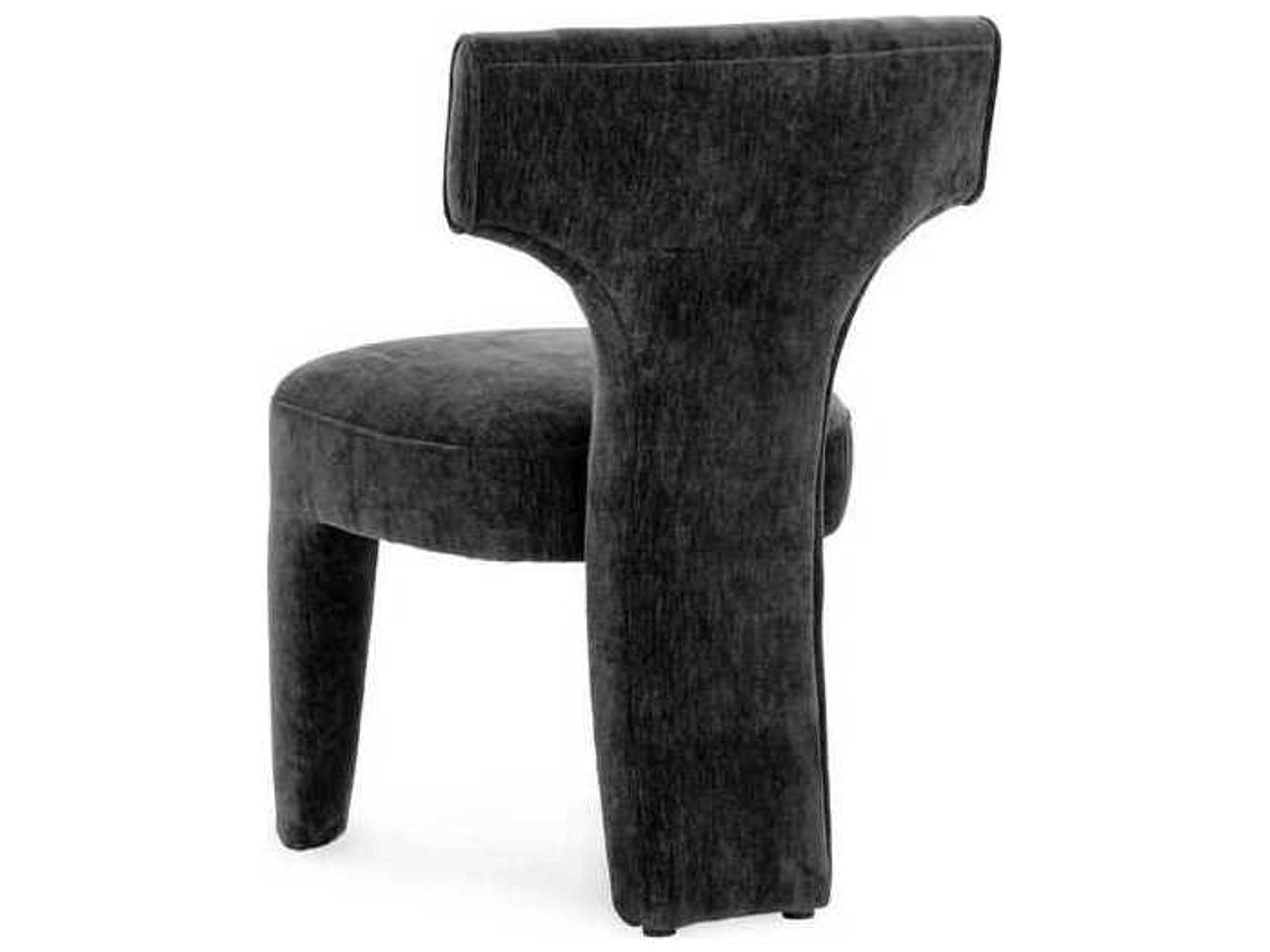 Classic Home Khai Black Upholstered Armless Dining Chair