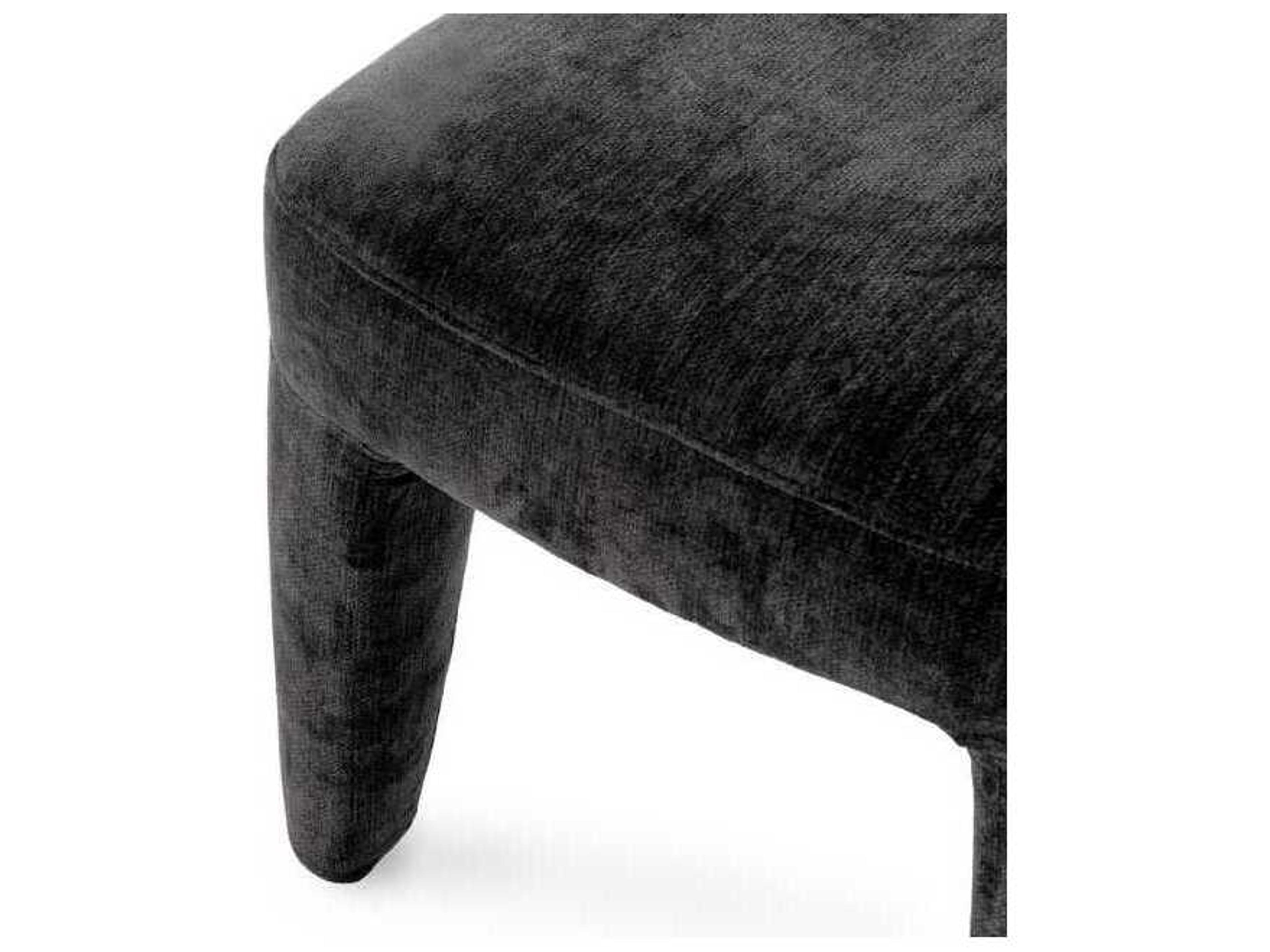 Classic Home Khai Black Upholstered Armless Dining Chair