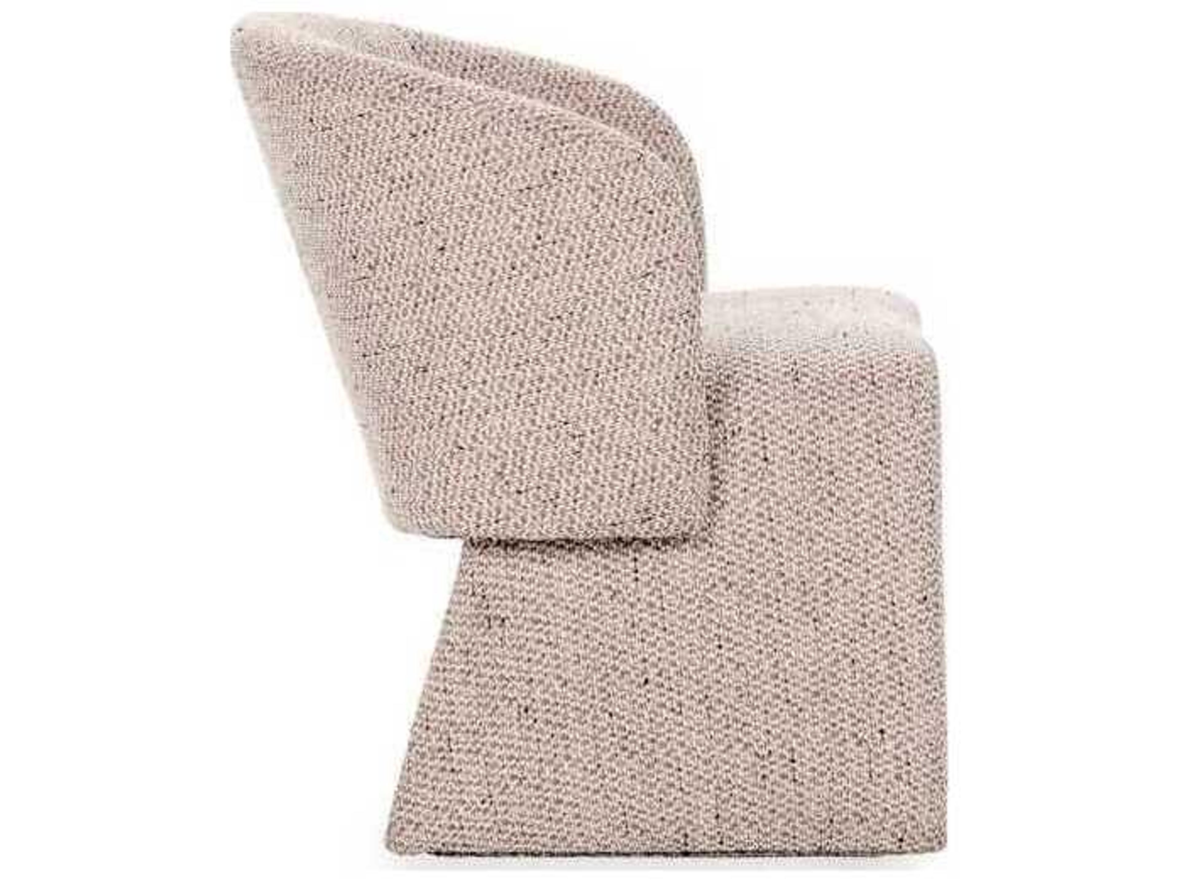 Classic Home Halstead Beige Upholstered Arm Dining Chair
