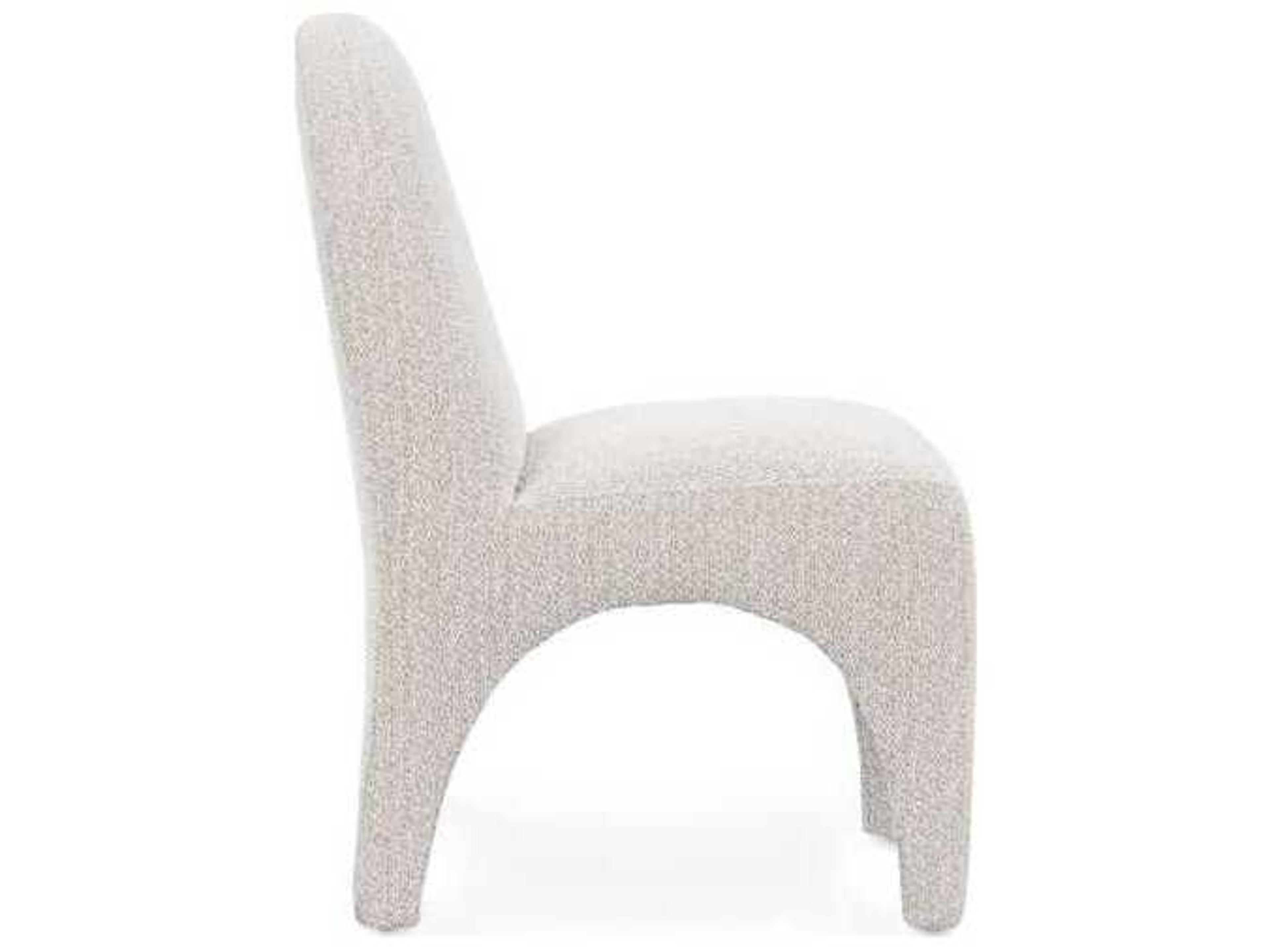 Classic Home Ella White Upholstered Armless Dining Chair Set of 2