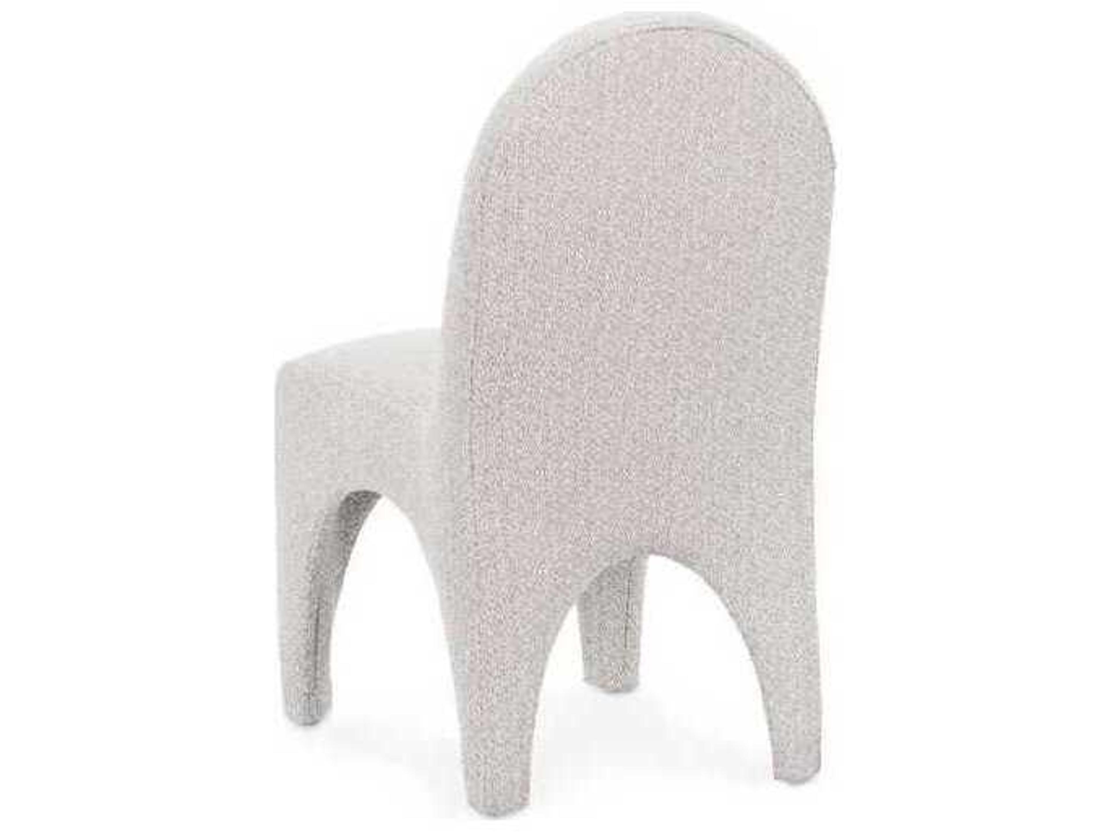 Classic Home Ella White Upholstered Armless Dining Chair Set of 2