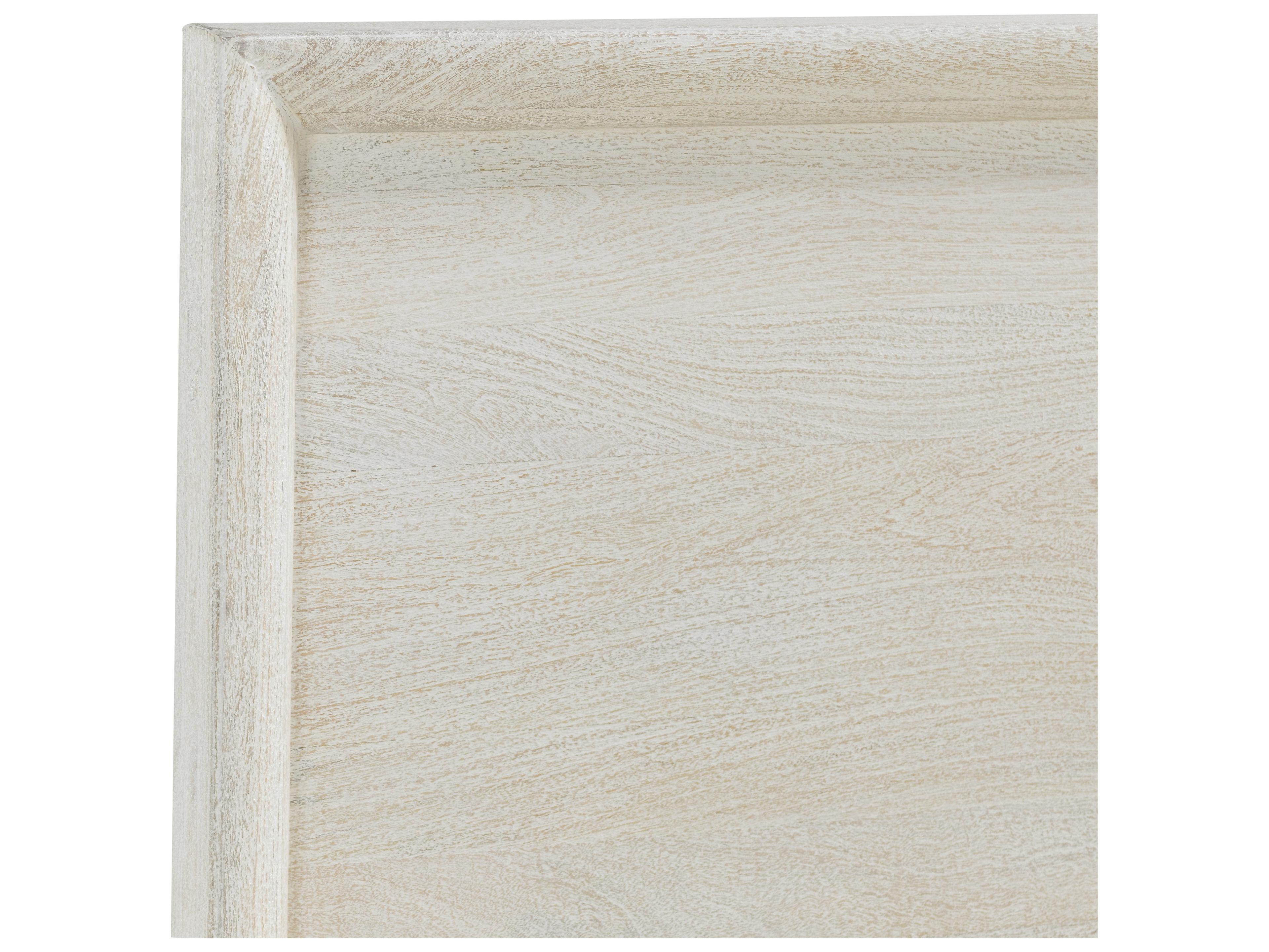 Classic Home Reece White Beige Mango Wood King Platform Bed