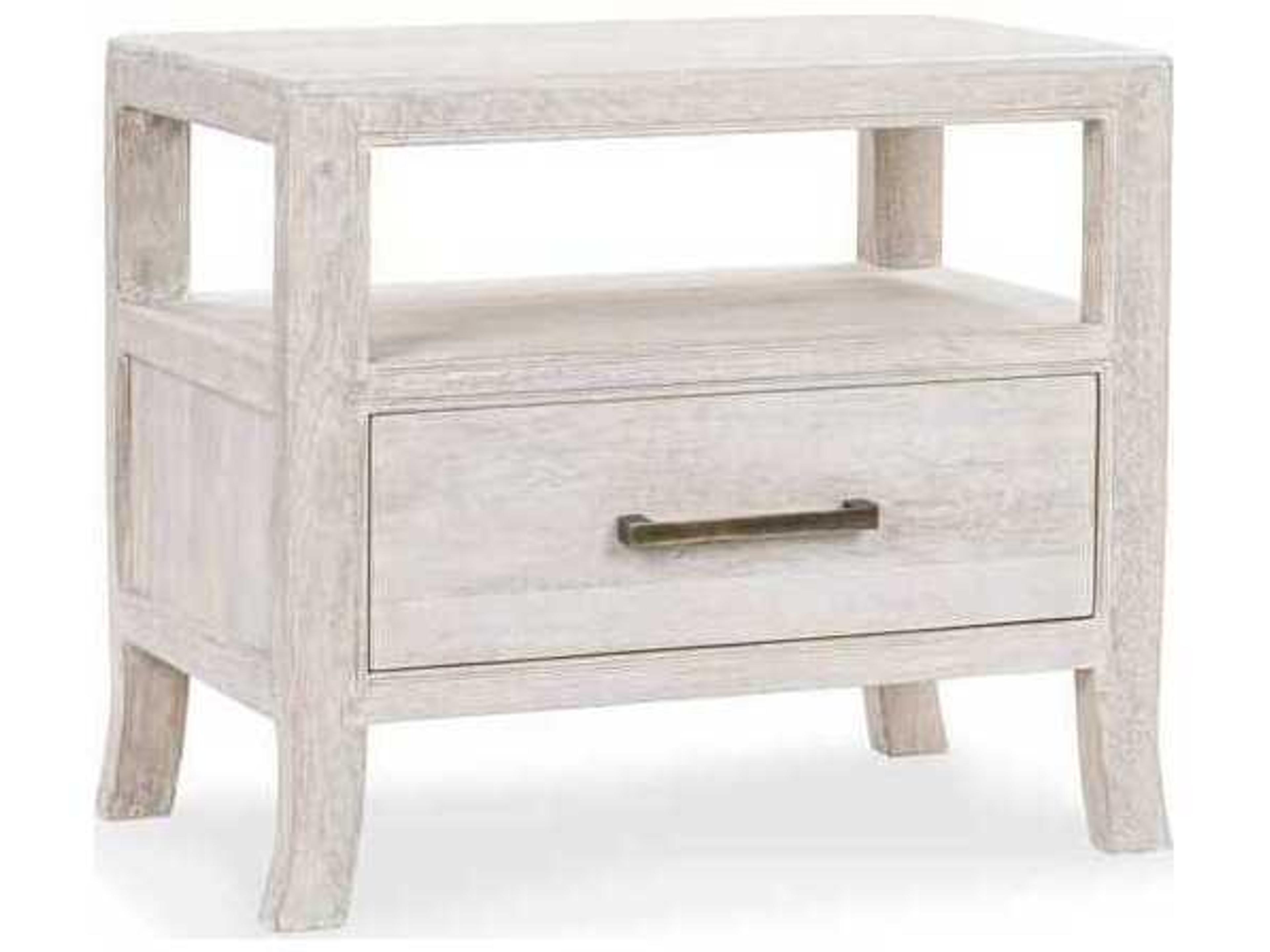 Westmont 1-Drawer White Mango Wood Nightstand