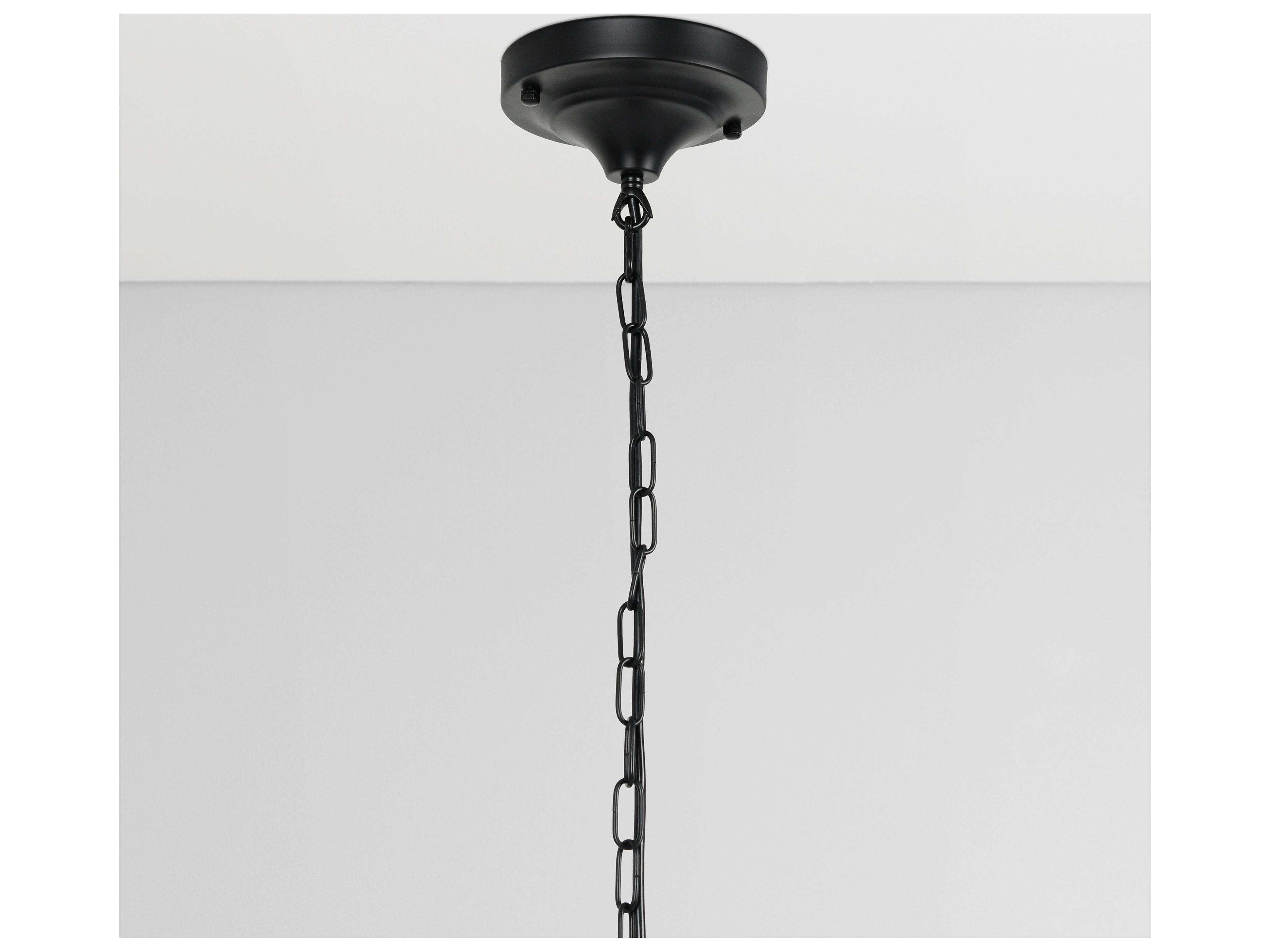 Classic Home Odense 1-Light Black Clear Bowl Mini Pendant