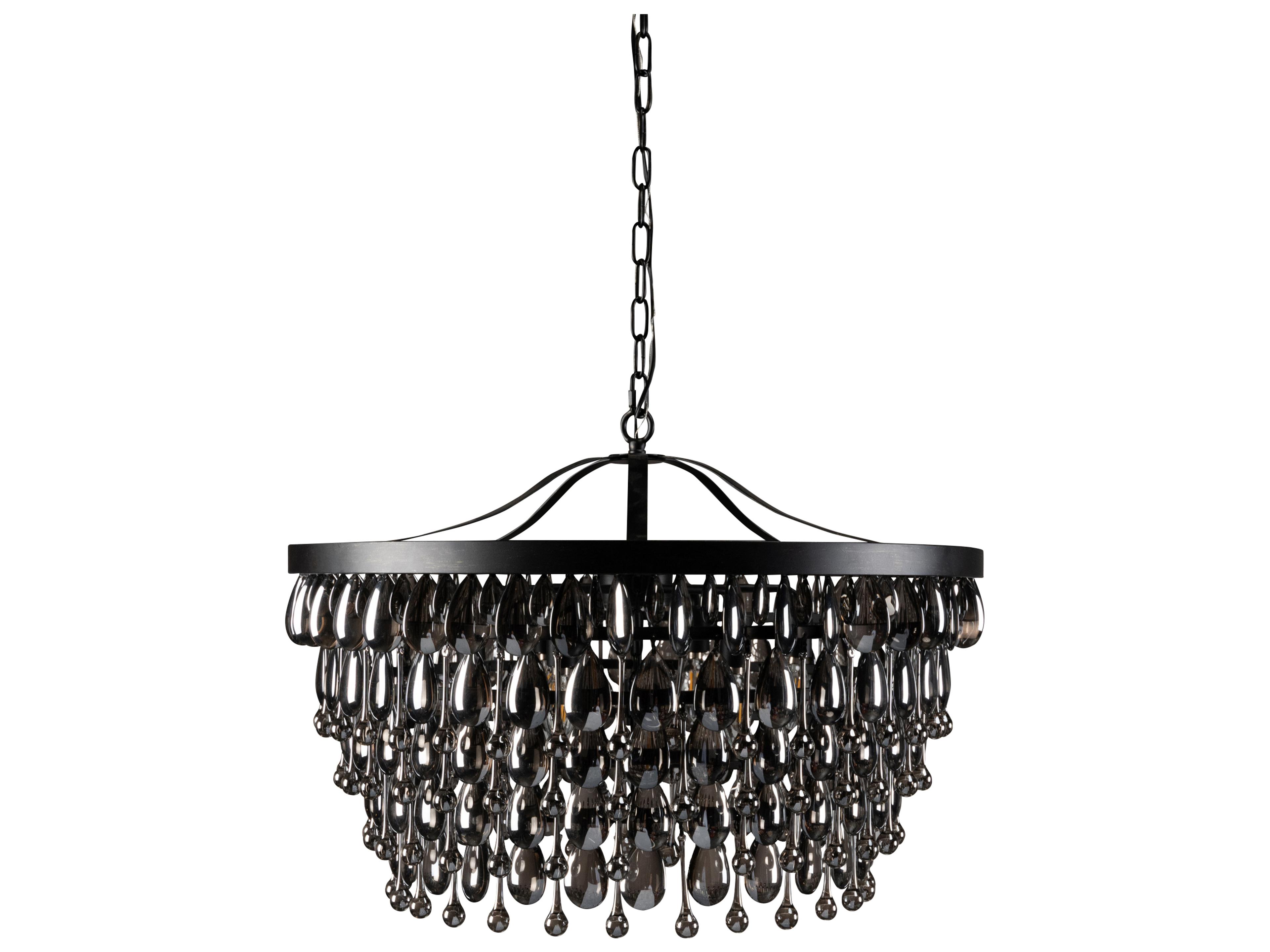 Larkin 7-Light Black Chandelier