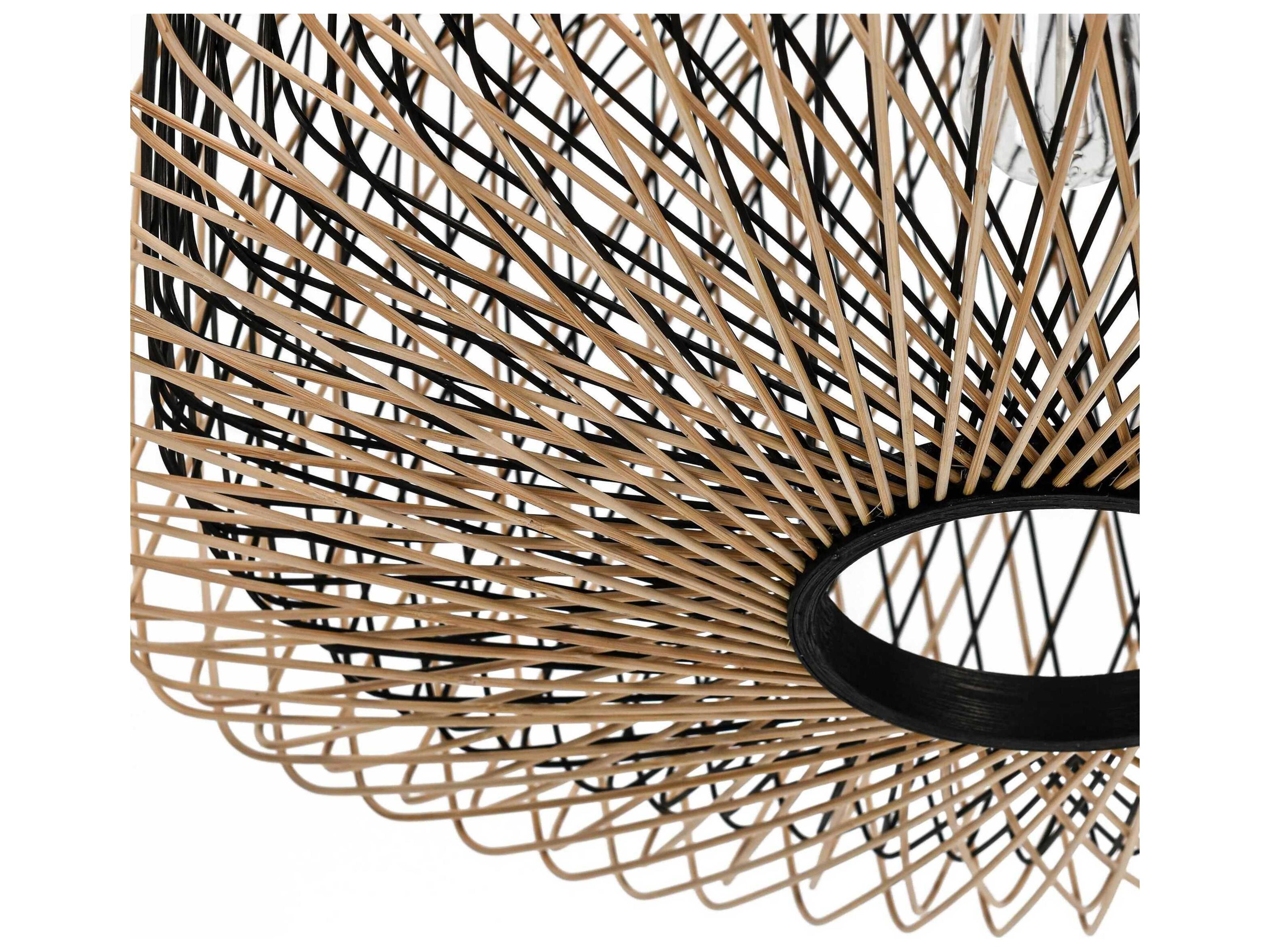 Classic Home Estella 1-Light Black Drum Pendant