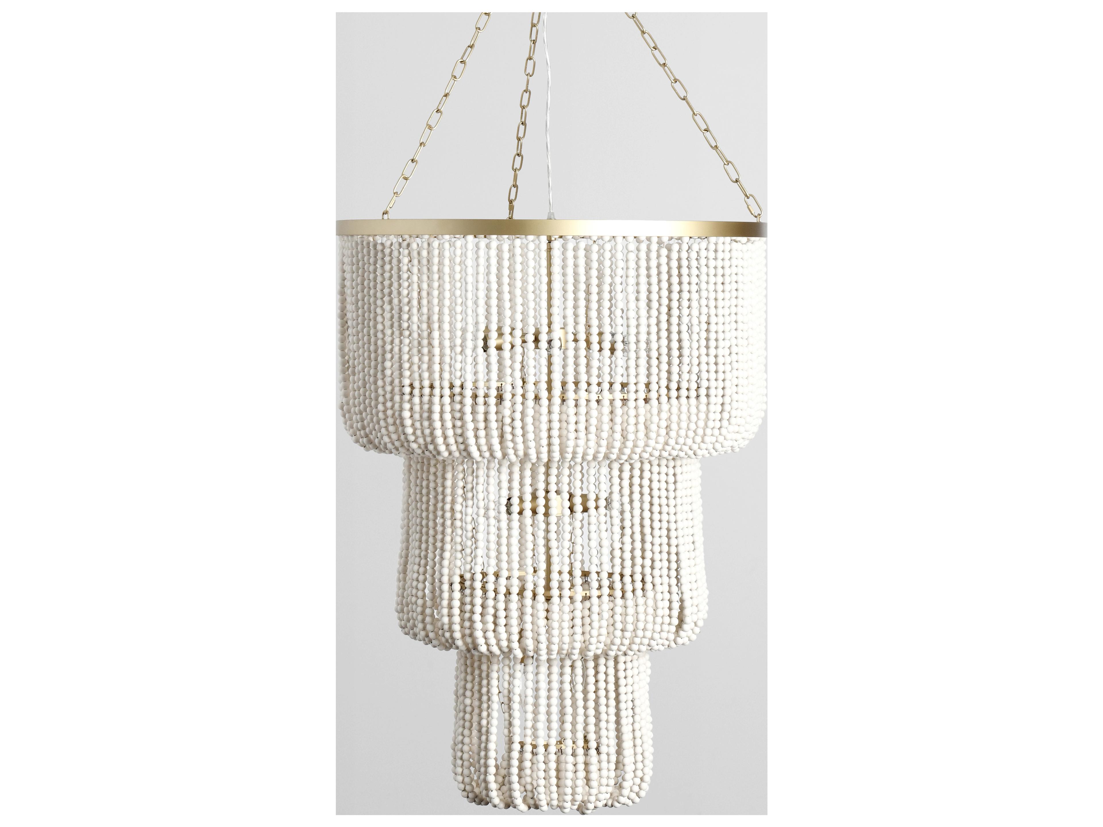 Amanda 11-Light White Tiered Chandelier