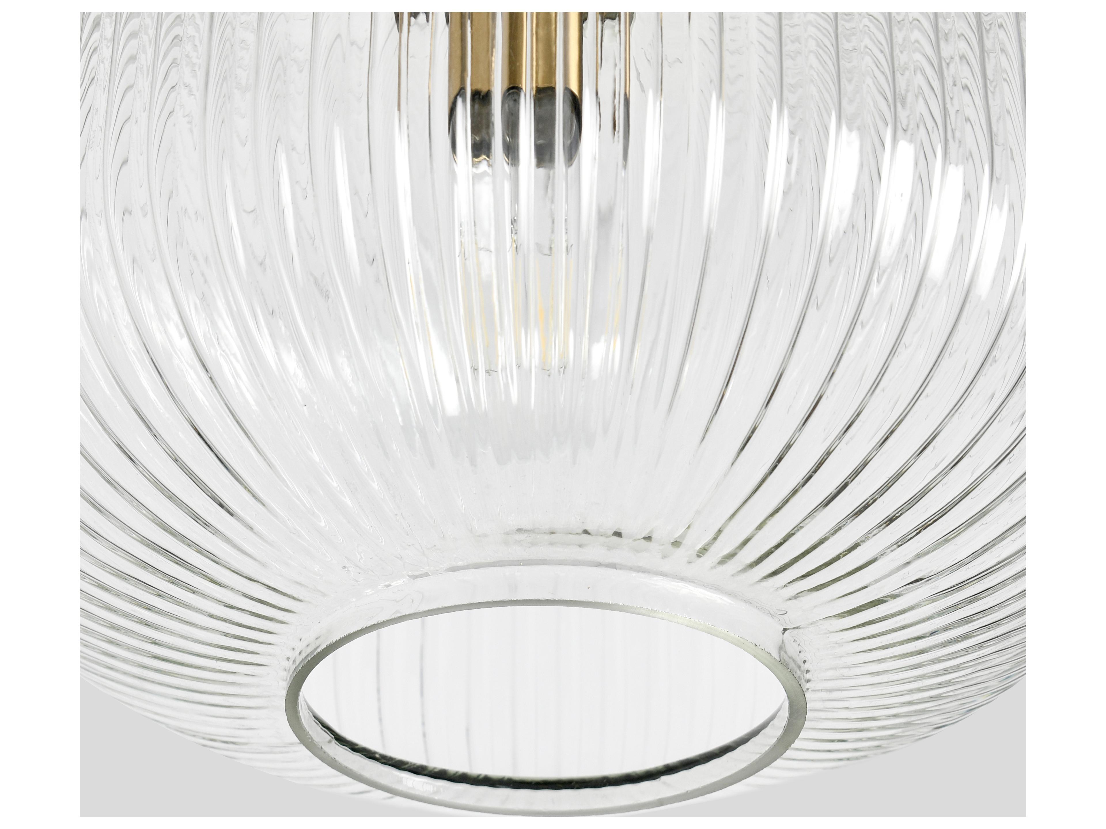 Classic Home Corey 1-Light Brass Clear Glass Dome Mini Pendant