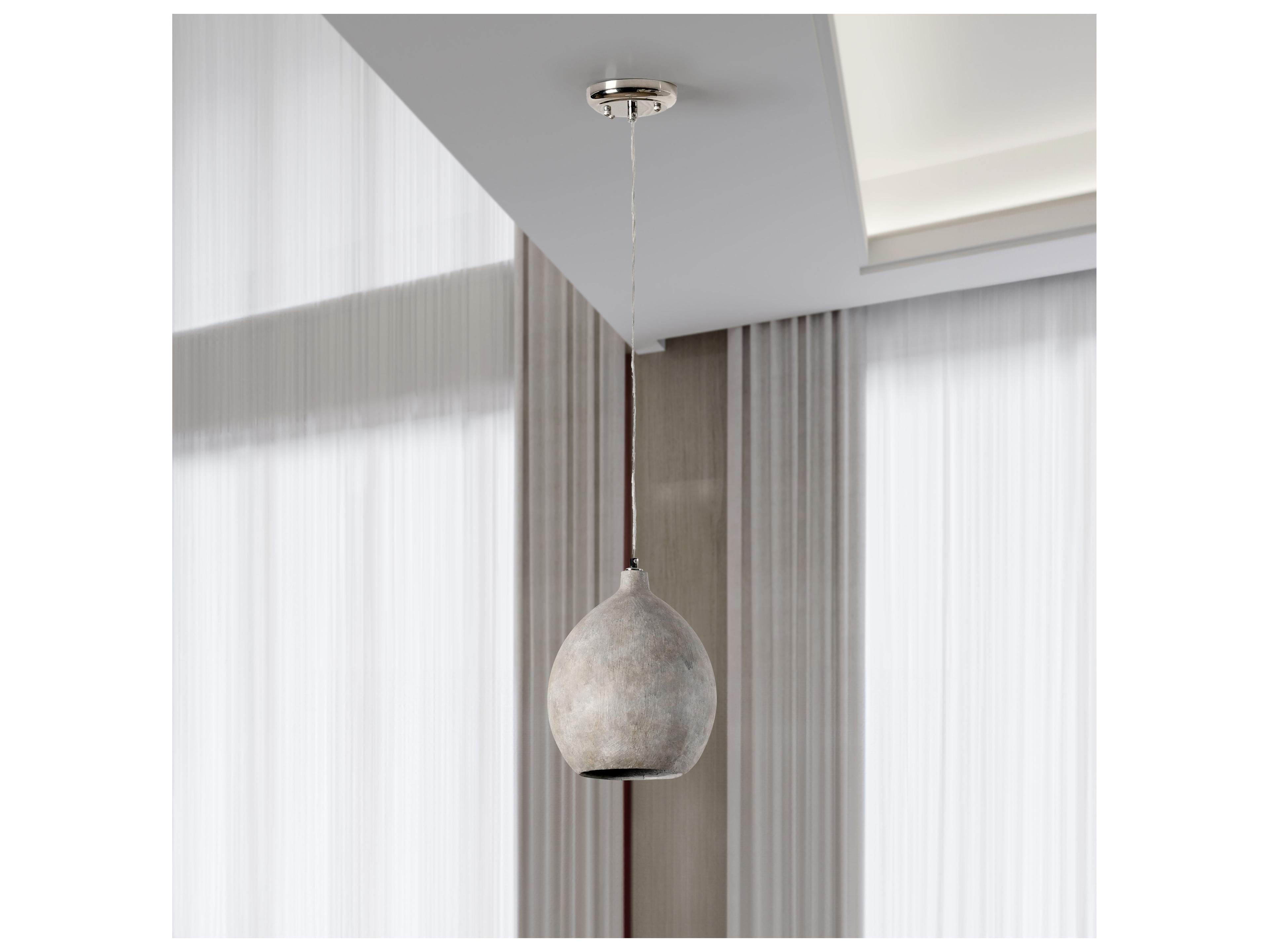 Classic Home Teresa 1-Light Deep Gray Dome Mini Pendant