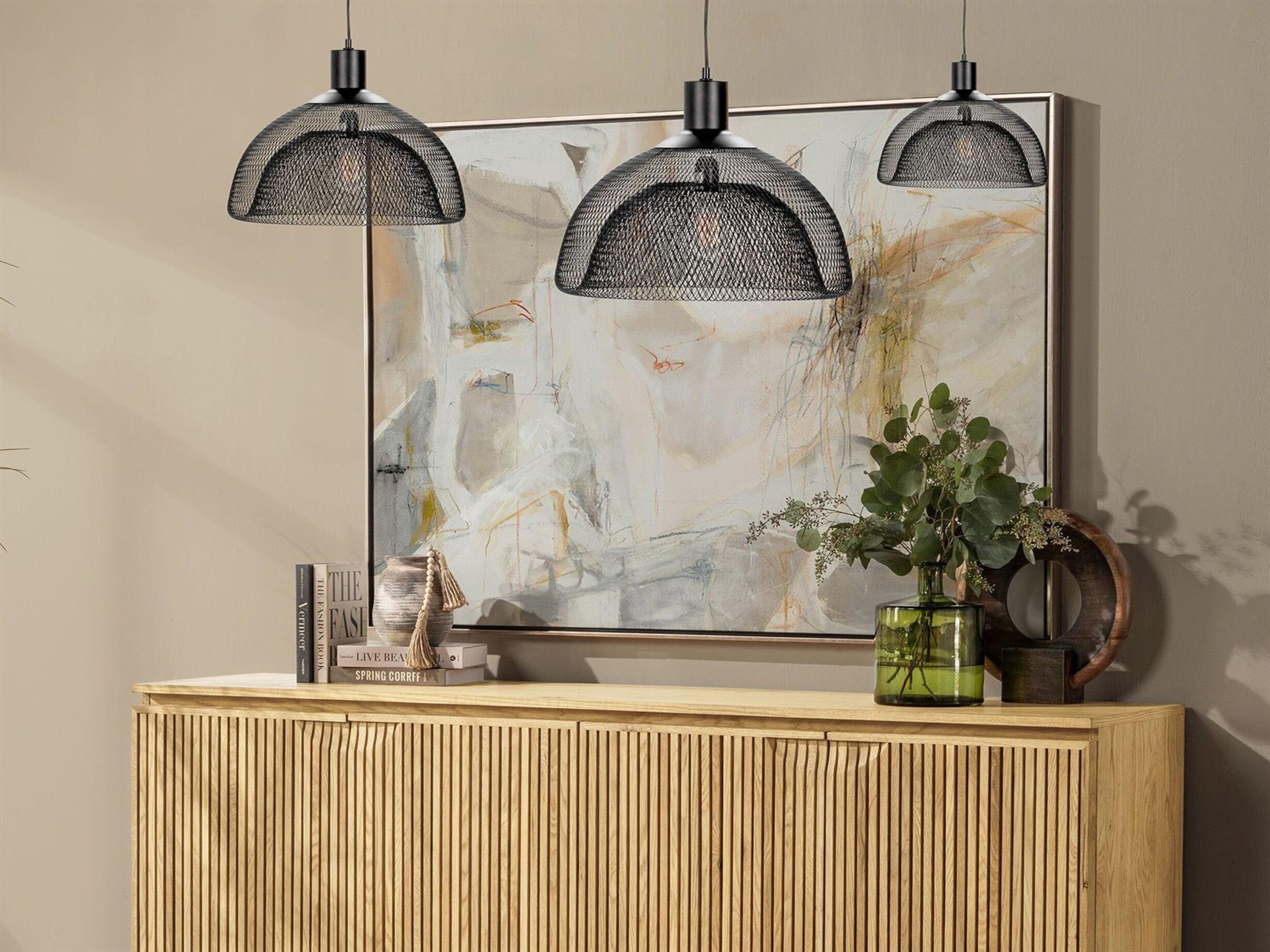 Classic Home Nova 1-Light Black Dome Pendant