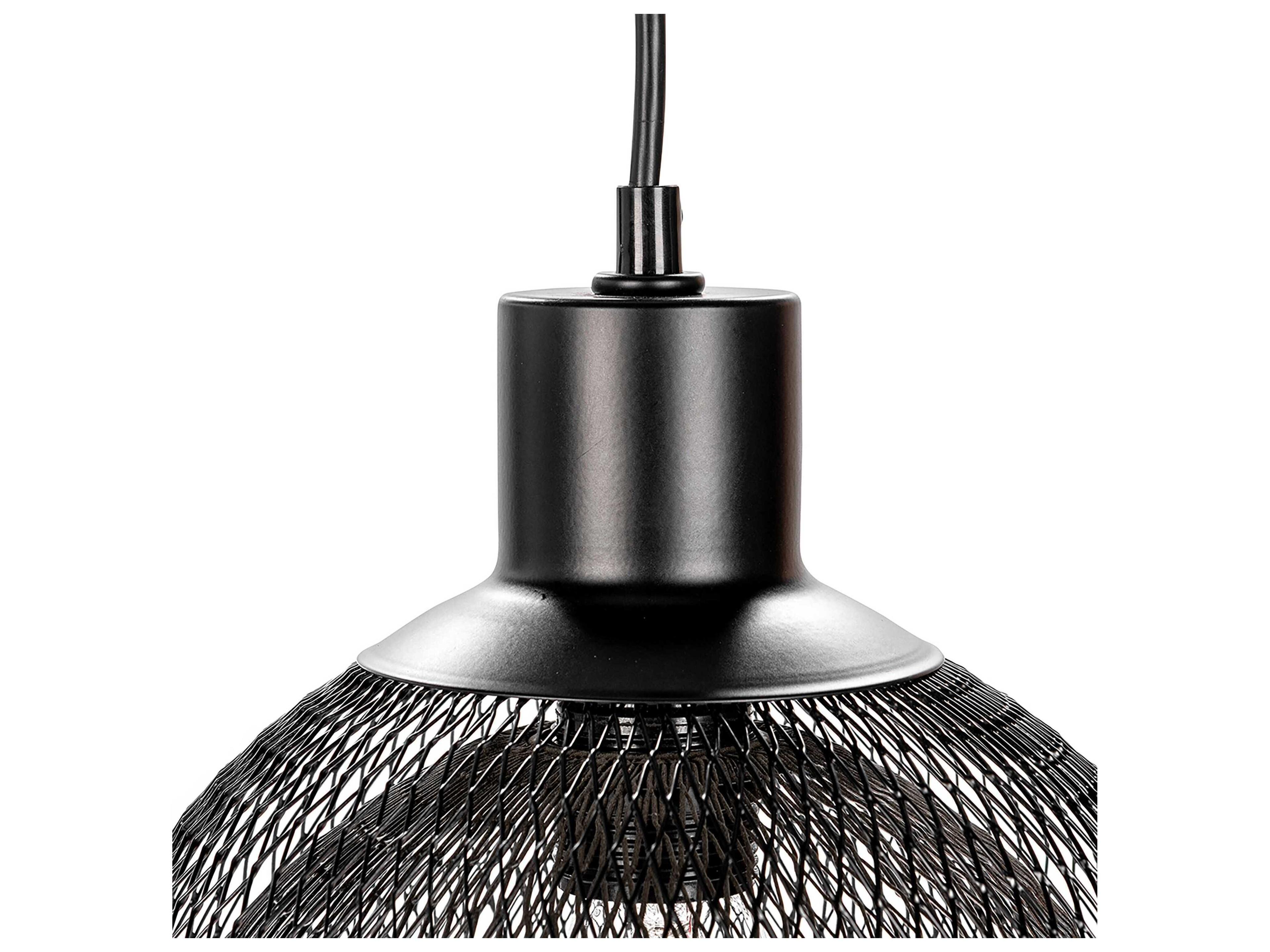 Classic Home Nova 1-Light Black Dome Mini Pendant