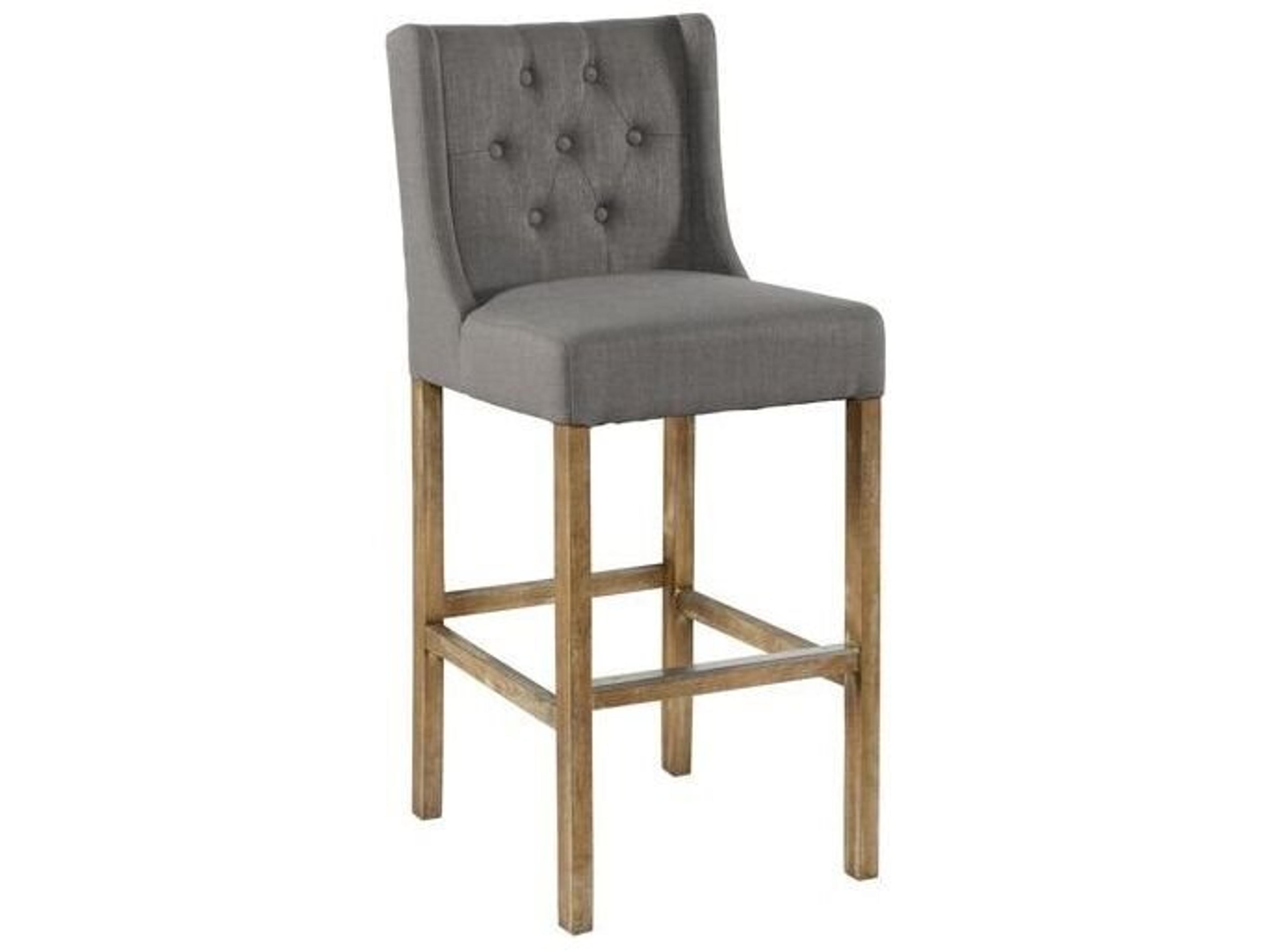 Cayle Upholstered Rubberwood Bar Stool