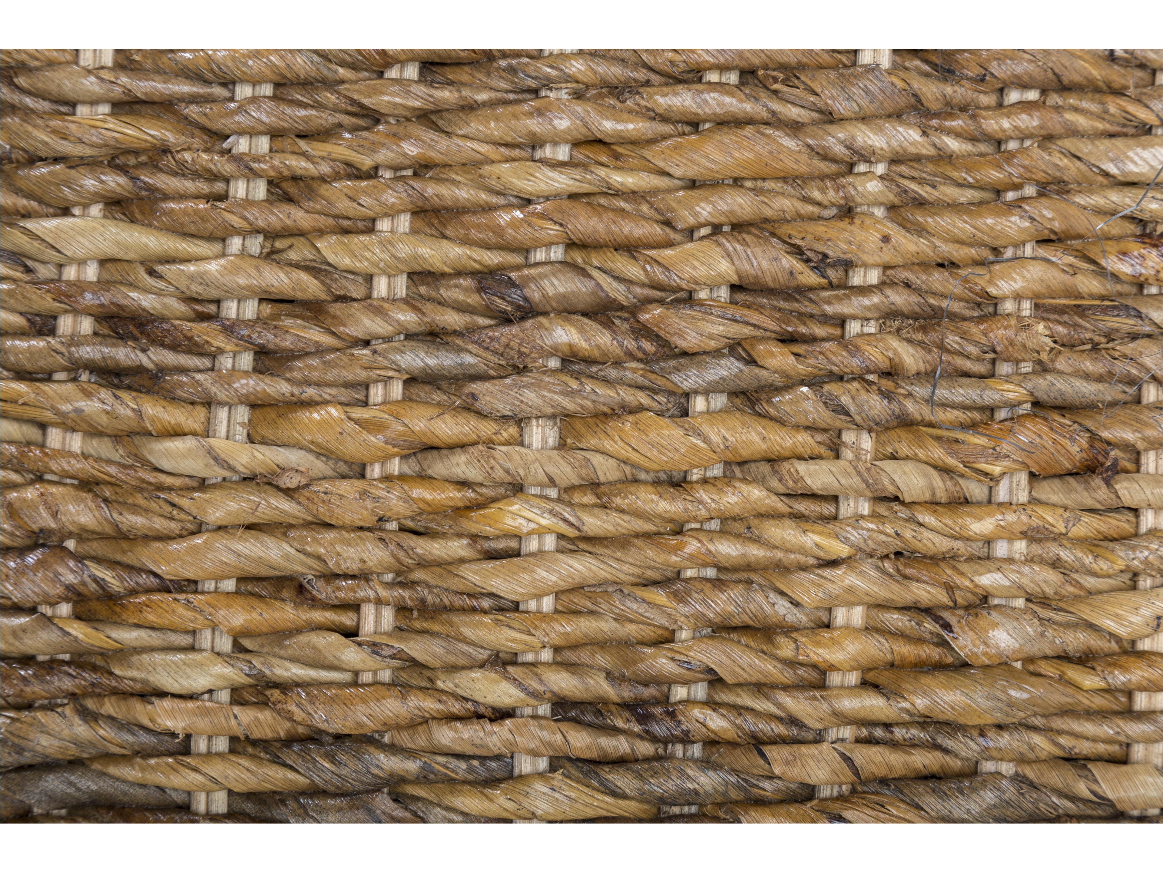 Classic Home Abaca Multi Brown Seat And Black Legs Hardwood Counter Stool