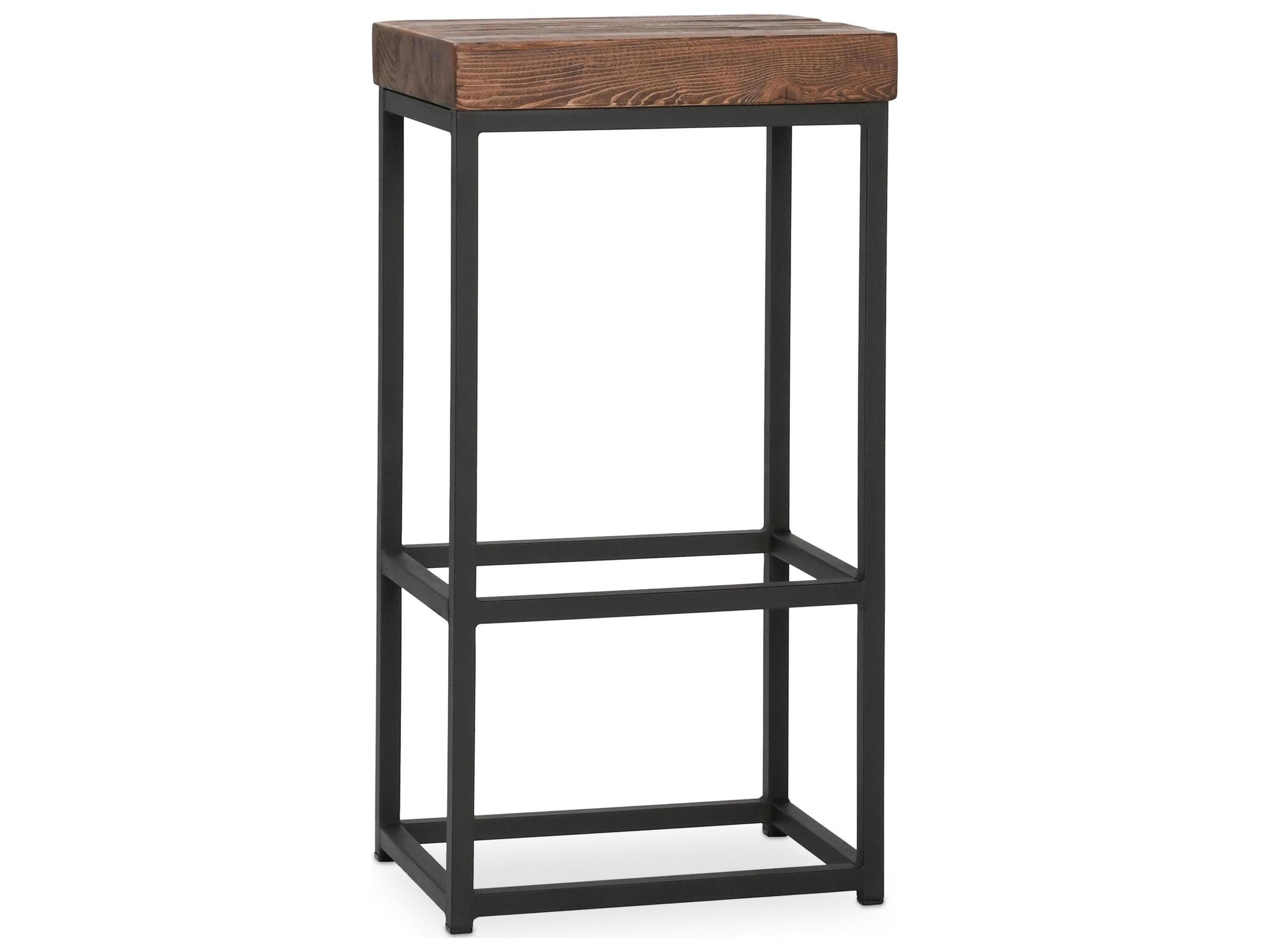 Parker Rustic Mahogany Top Wood Bar Stool