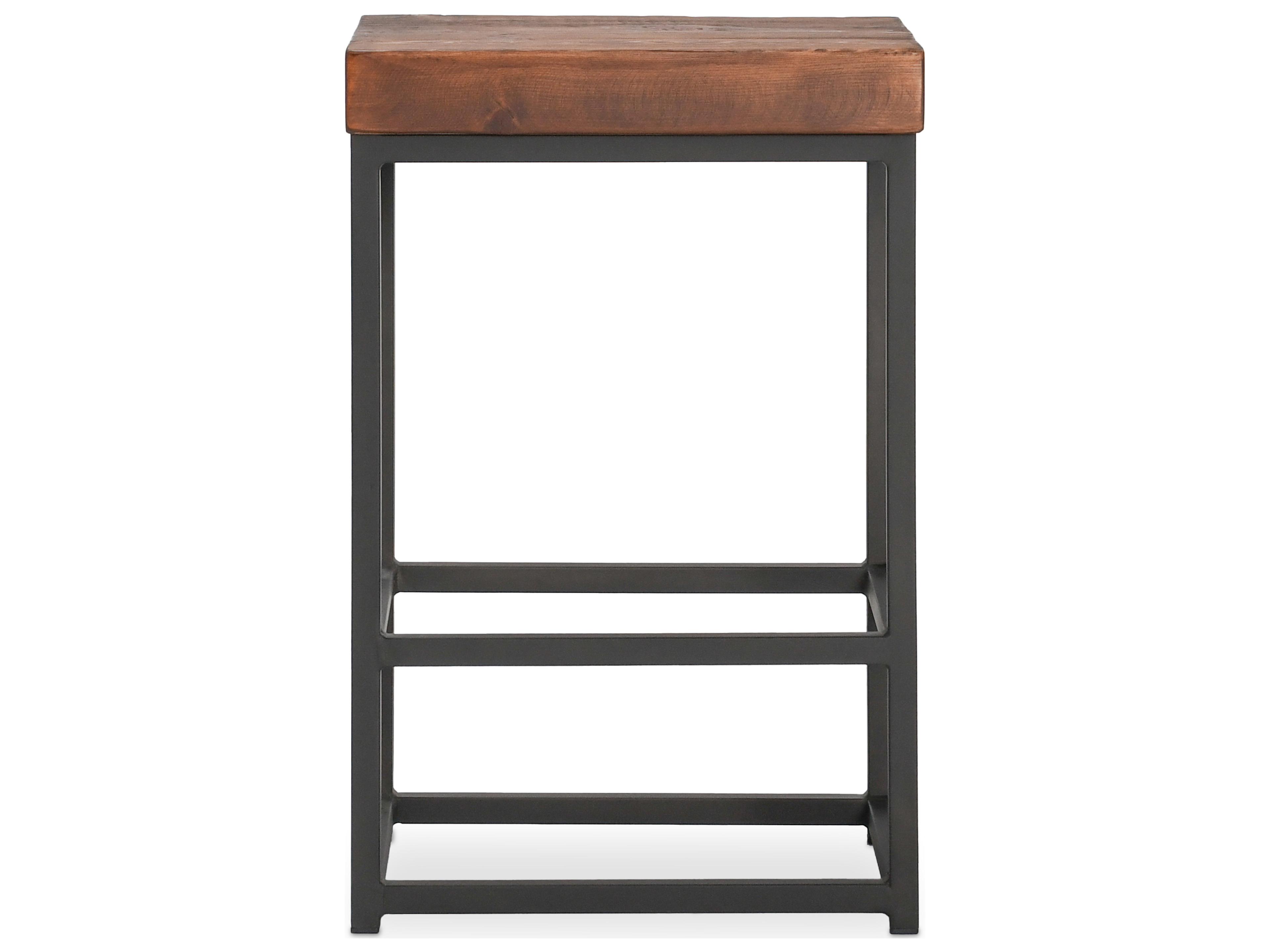 Classic Home Parker Rustic Mahogany Top Pine Wood Bar Stool