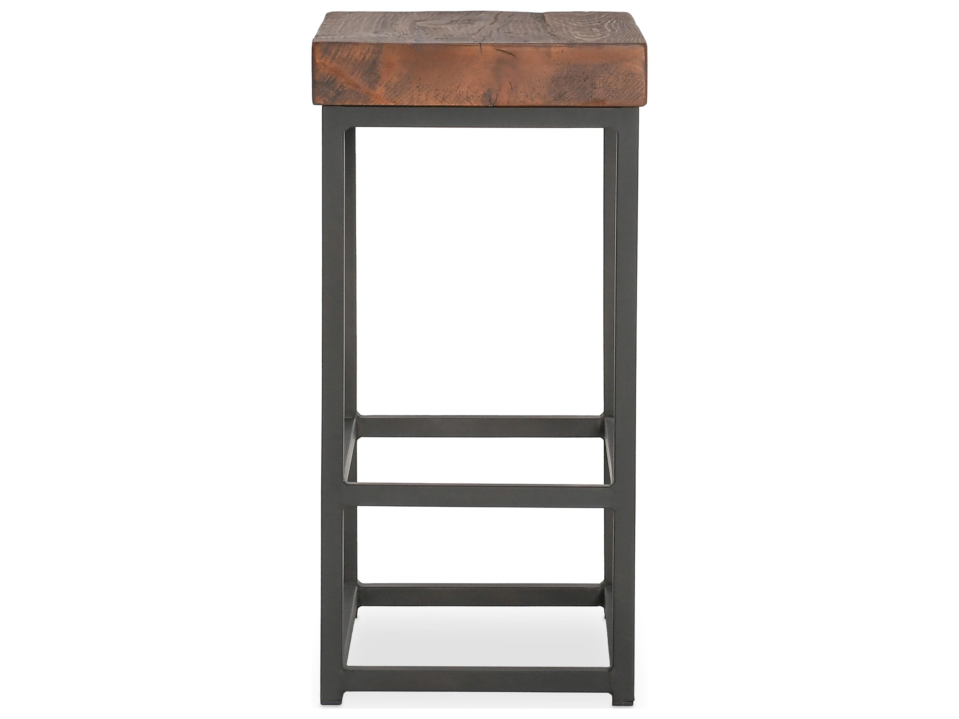 Classic Home Parker Rustic Mahogany Top Pine Wood Bar Stool