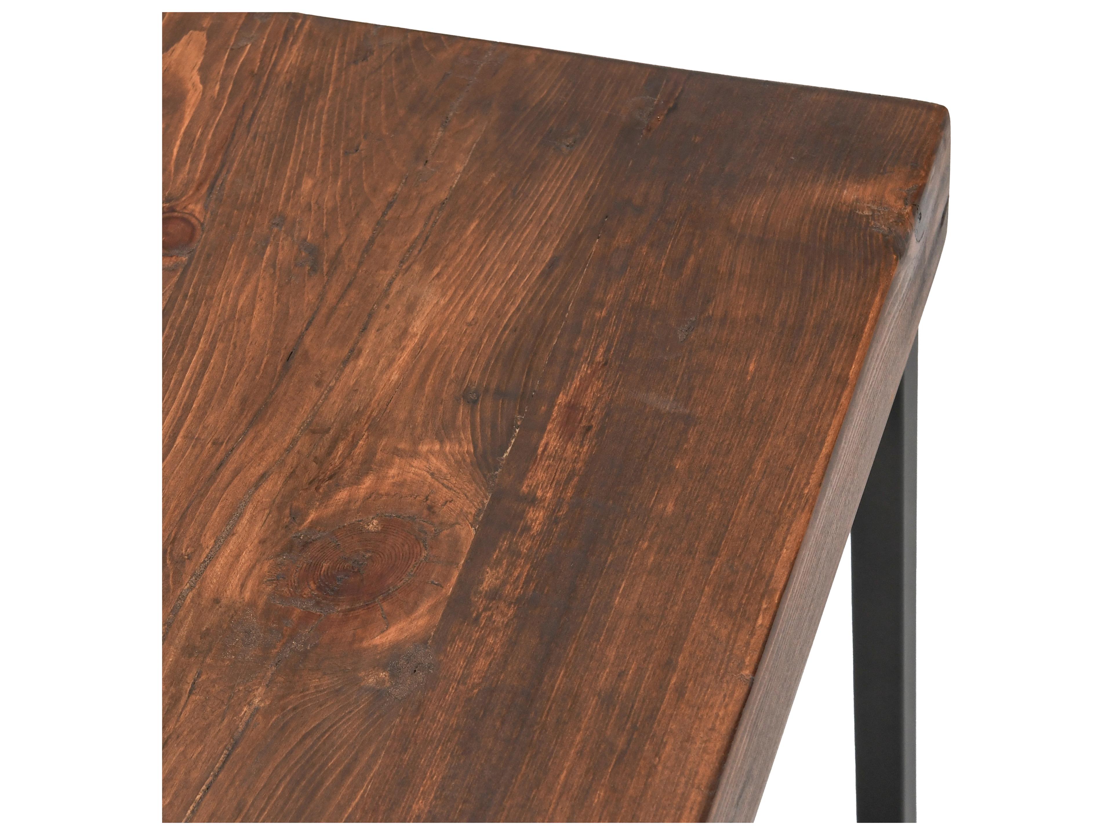 Classic Home Parker Rustic Mahogany Top Pine Wood Bar Stool