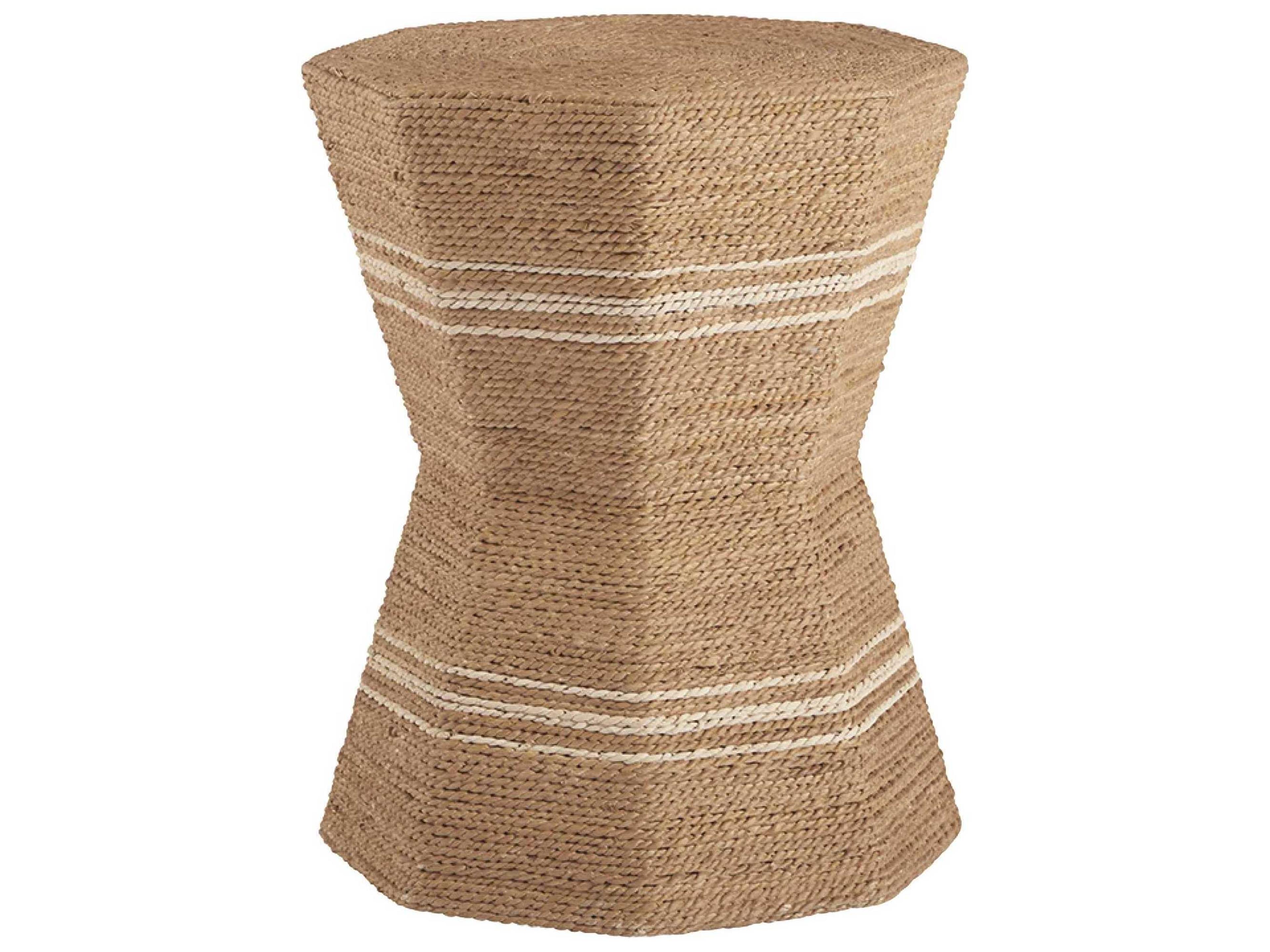 Escape Octagon Wrapped Abaca End Table