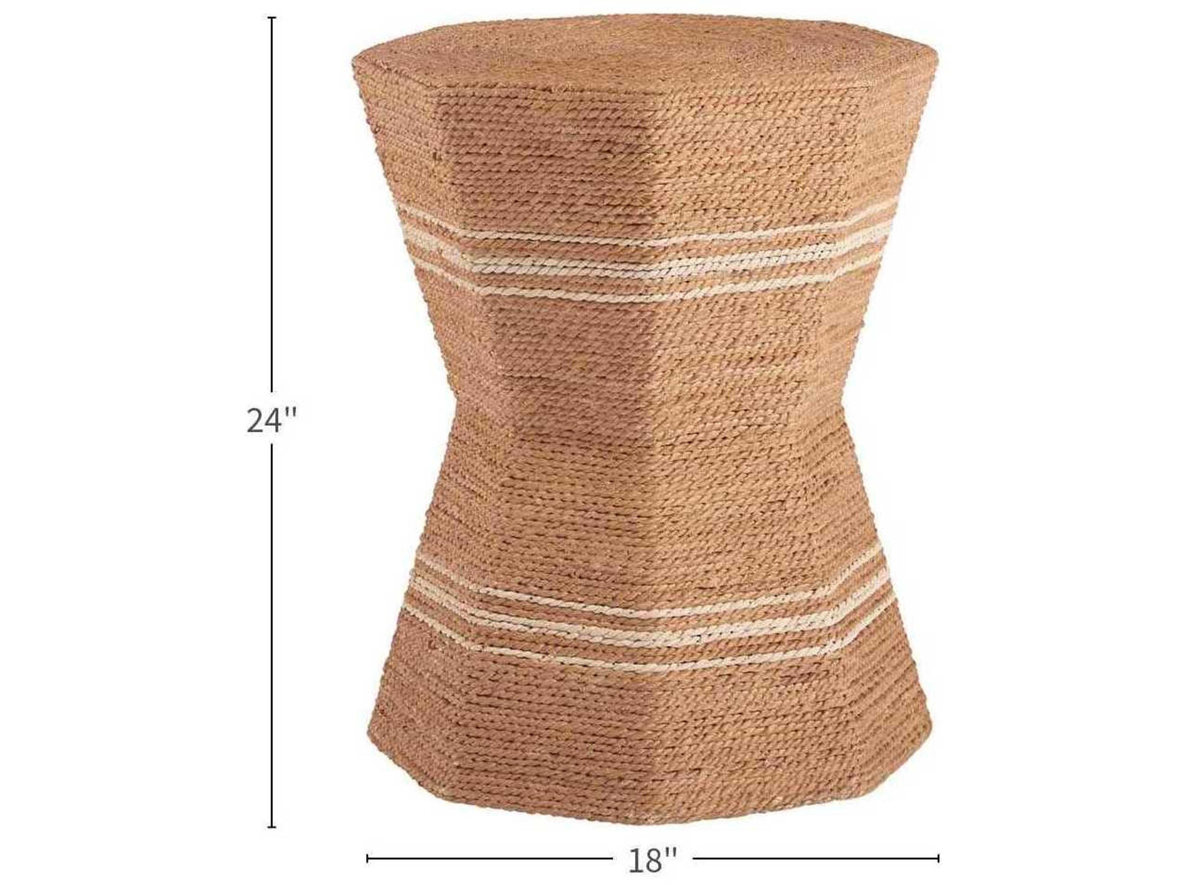 Coastal Living Home Escape Octagon Wrapped Abaca End Table