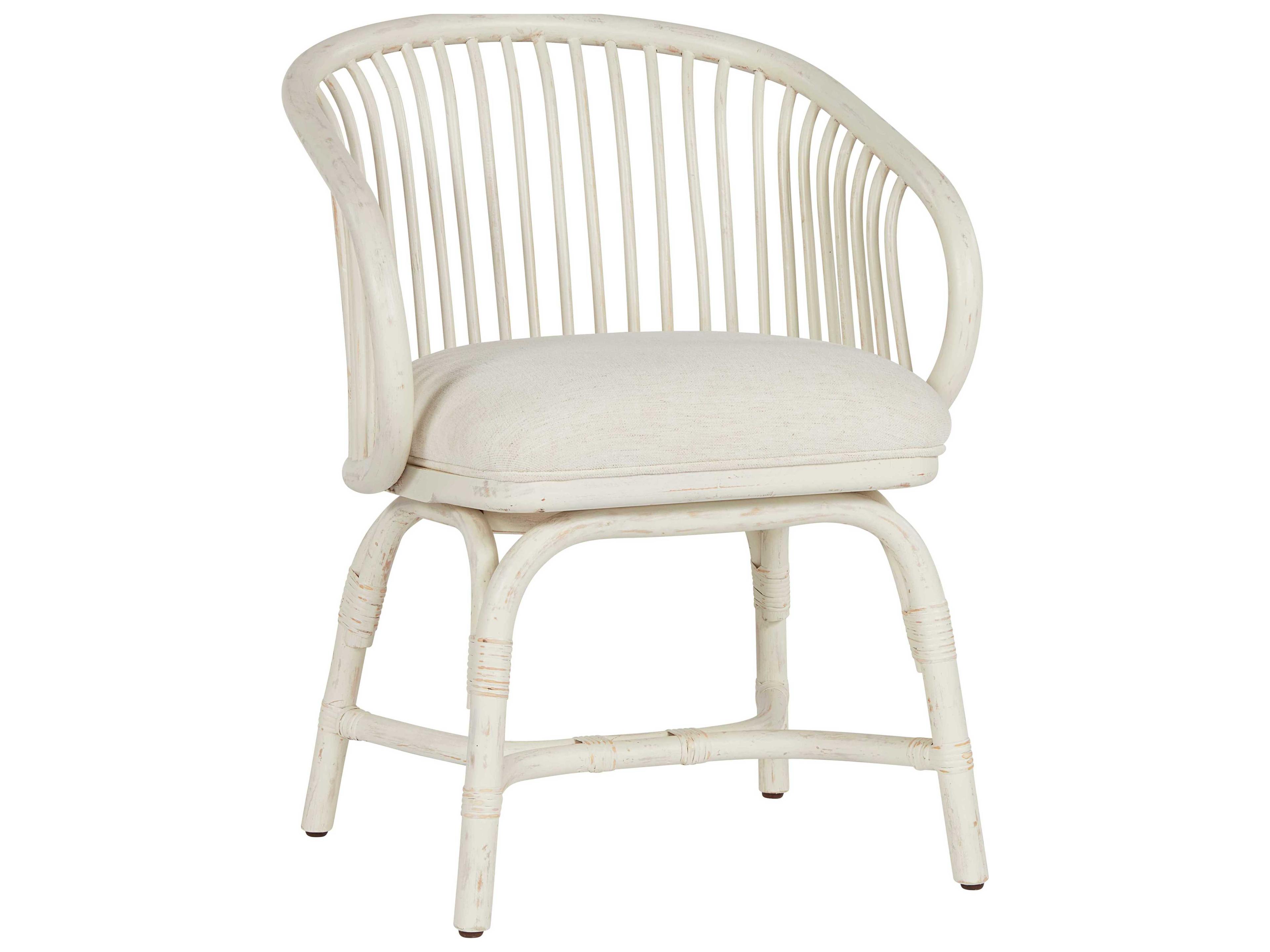 Getaway White Upholstered Arm Dining Chair