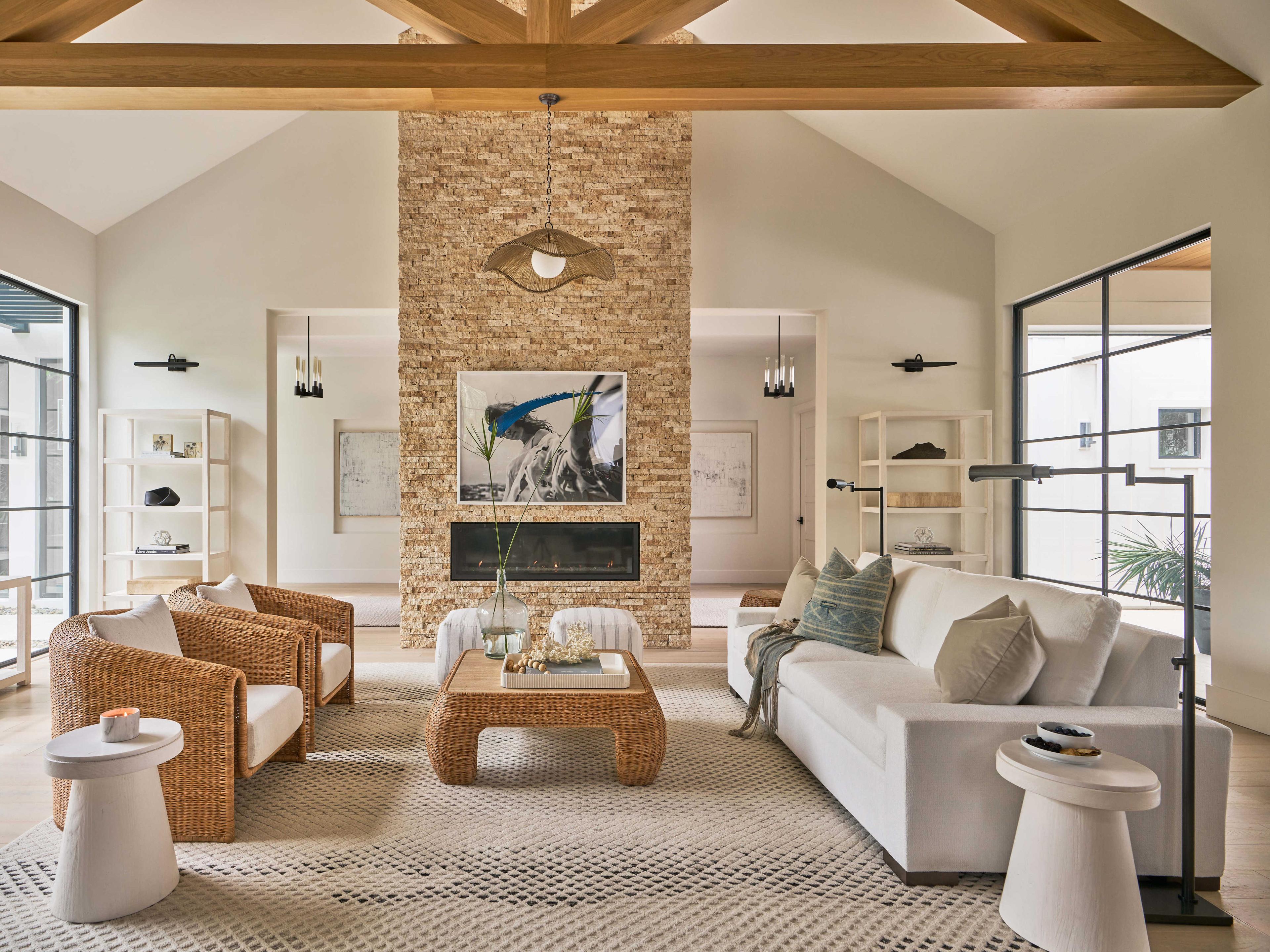 Coastal Living Home Weekender Brown Fabric Accent Chair