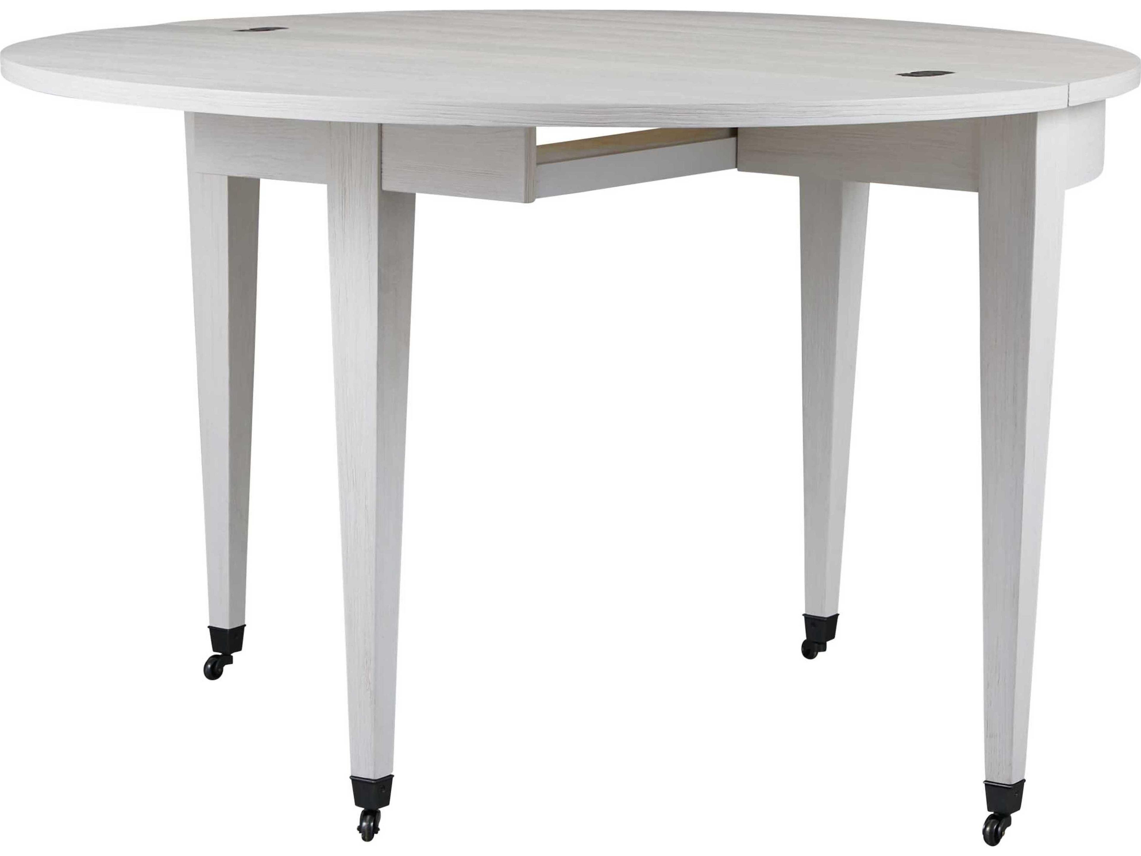 Coastal Living Home Weekender Round Wood White Sand Dining Table