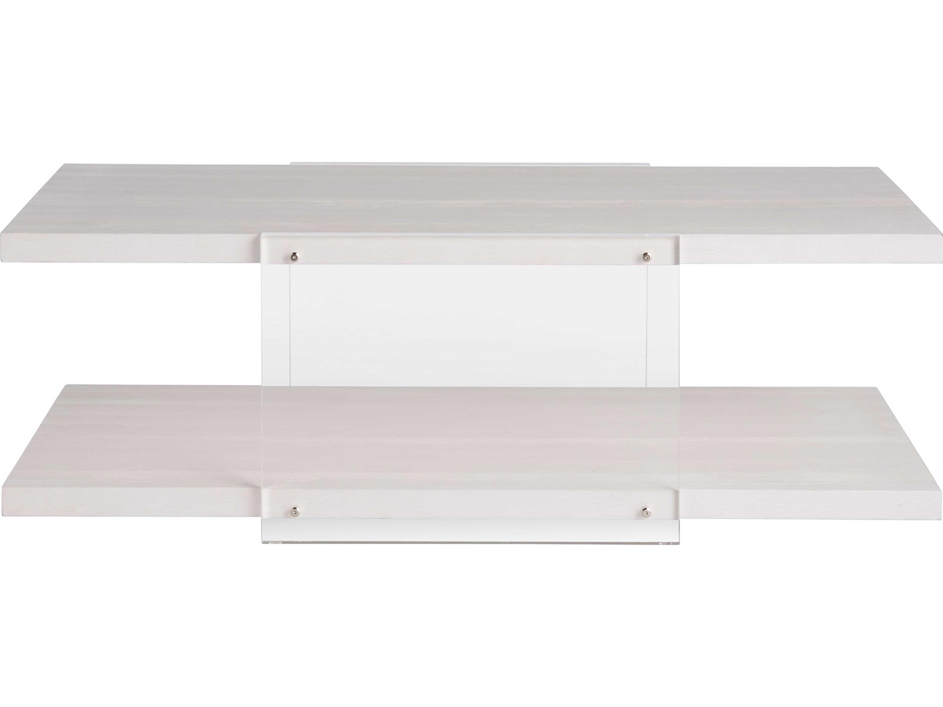 Coastal Living Home Weekender Rectangular Wood White Sand Coffee Table