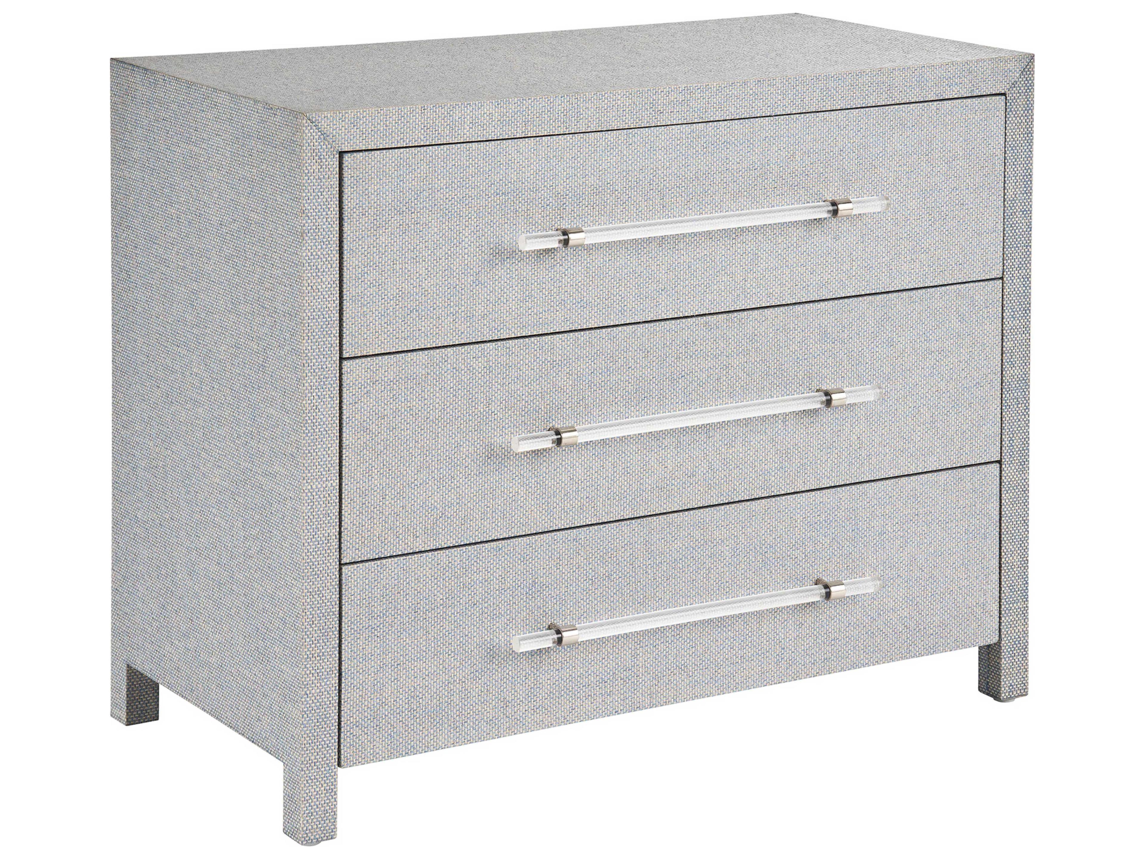 Weekender 3-Drawers Blue Seagrass Solid Wood Accent Chest